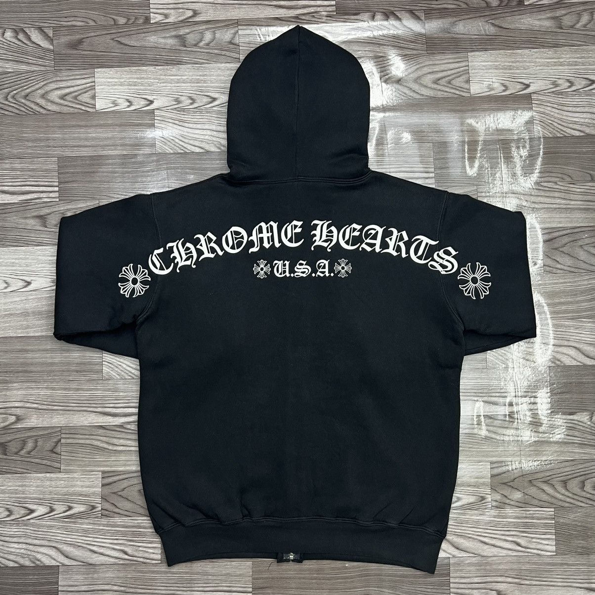 Chrome Hearts Chrome Hearts USA Scripts Logo Zip-Up Hoodie Size US L / EU 52-54 / 3 - 2 Thumbnail