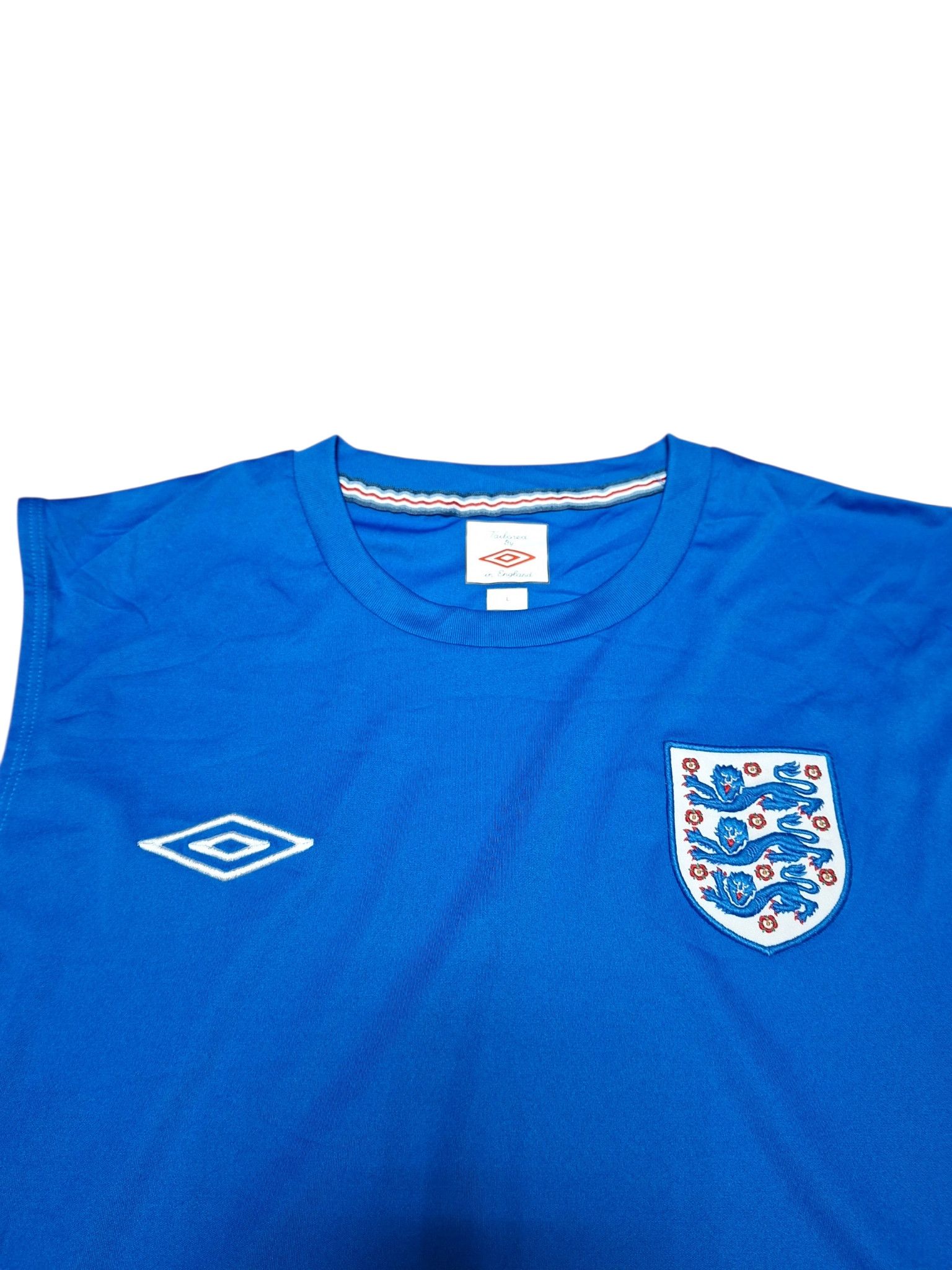 Umbro ENGLAND UMBRO VINTAGE SOCCER SLEVELESS JERSEY TEE Size US L / EU 52-54 / 3 - 2 Thumbnail
