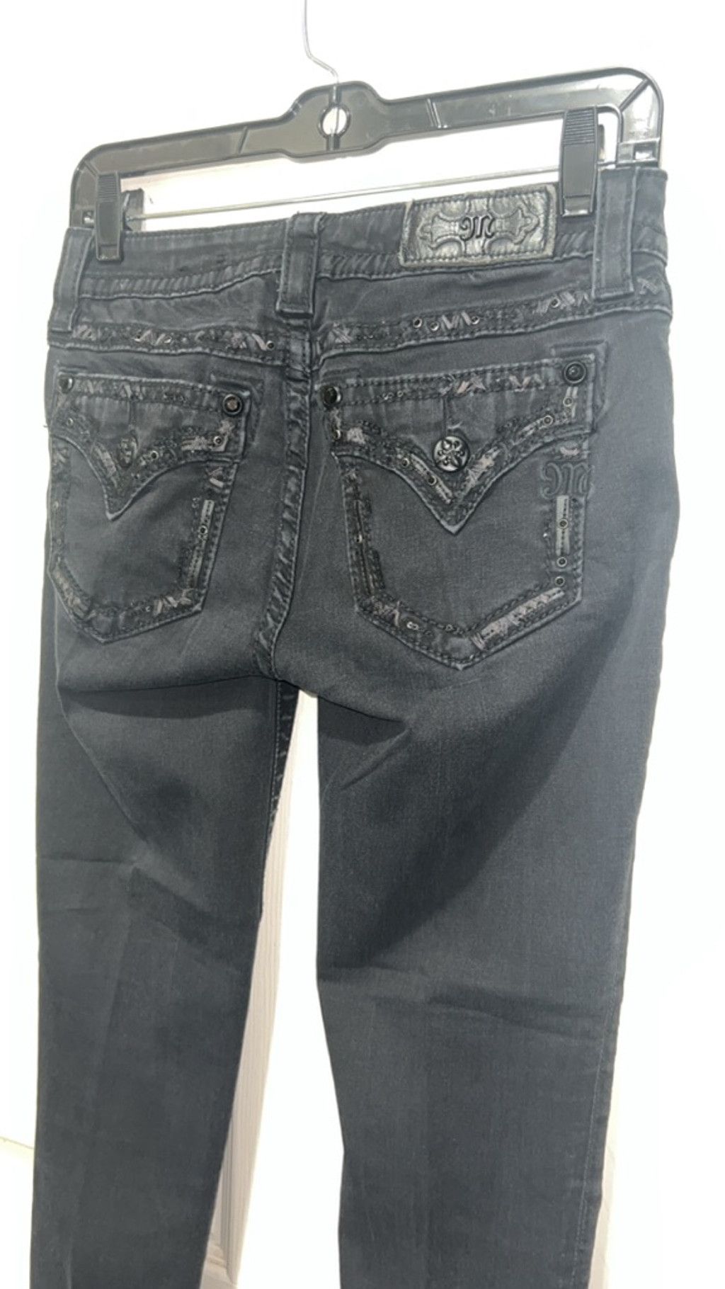 Miss Me womens miss me black jeans w rhinestoned detail Size 30" / US 8 / IT 44 - 1 Thumbnail