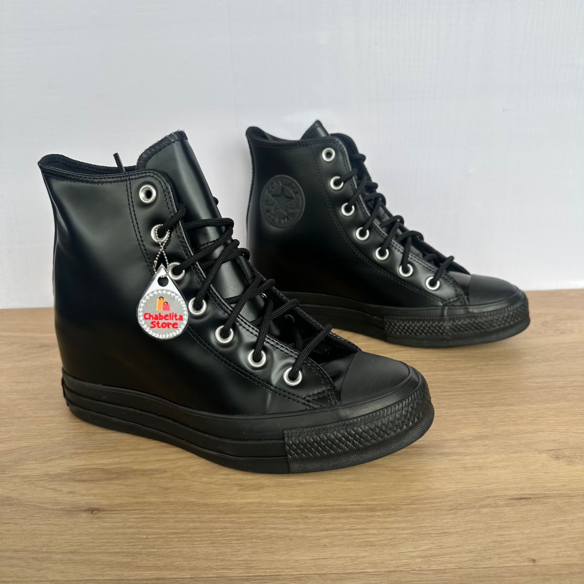 Converse ✨Converse Chuck Taylor Wedge Platform Leather Sz 10.5 Womens Size US 10.5 / IT 40.5 - 1 Thumbnail
