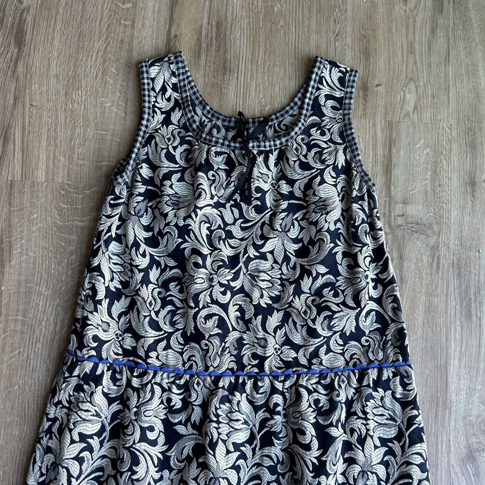 Dosa DOSA Women’s Dress Gray Blue Mini Floral Paisley Sleeveless Size L / US 10 / IT 46 - 7 Thumbnail