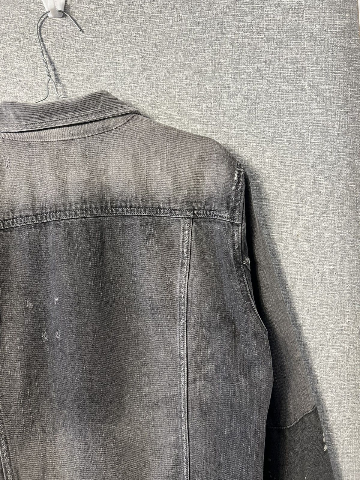 Allsaints Rare Allsaints Gault Distressed Denim Jacket Corduroy Collar Size US S / EU 44-46 / 1 - 10 Thumbnail