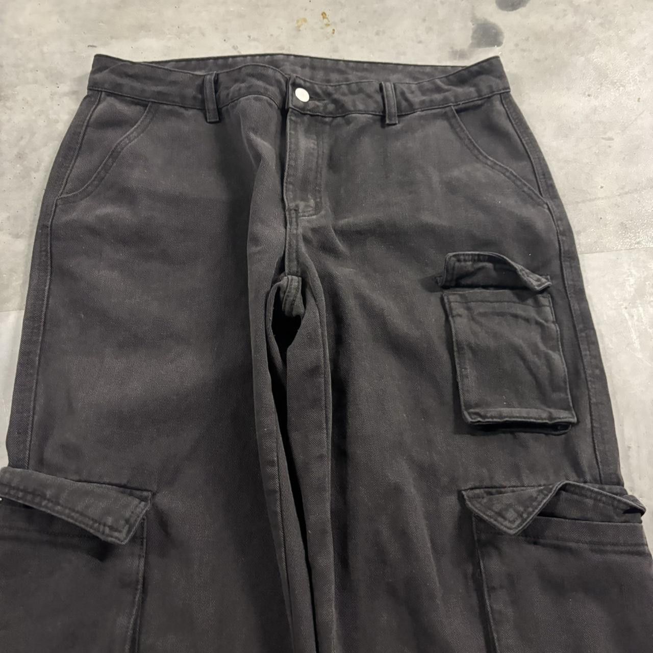 Vintage Crazy Vintage Y2K/2000s Baggy Grunge Black Streetwear Cargo Jeans! 36x32 Size US 36 / EU 52 - 5 Thumbnail