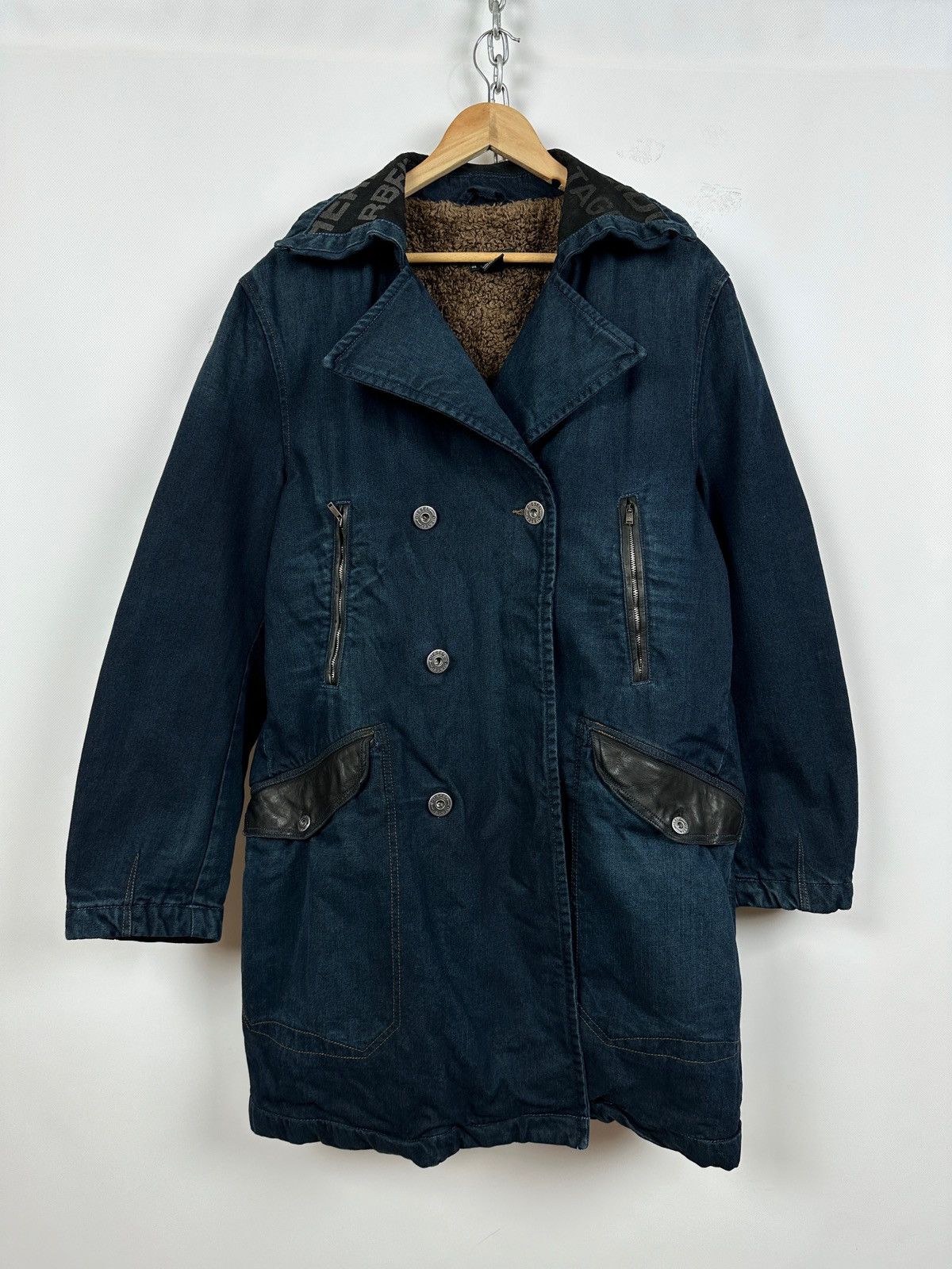 Diesel Vintage Diesel Denim Double Breasted Sherpa Coat Jacket Size US L / EU 52-54 / 3 - 3 Thumbnail