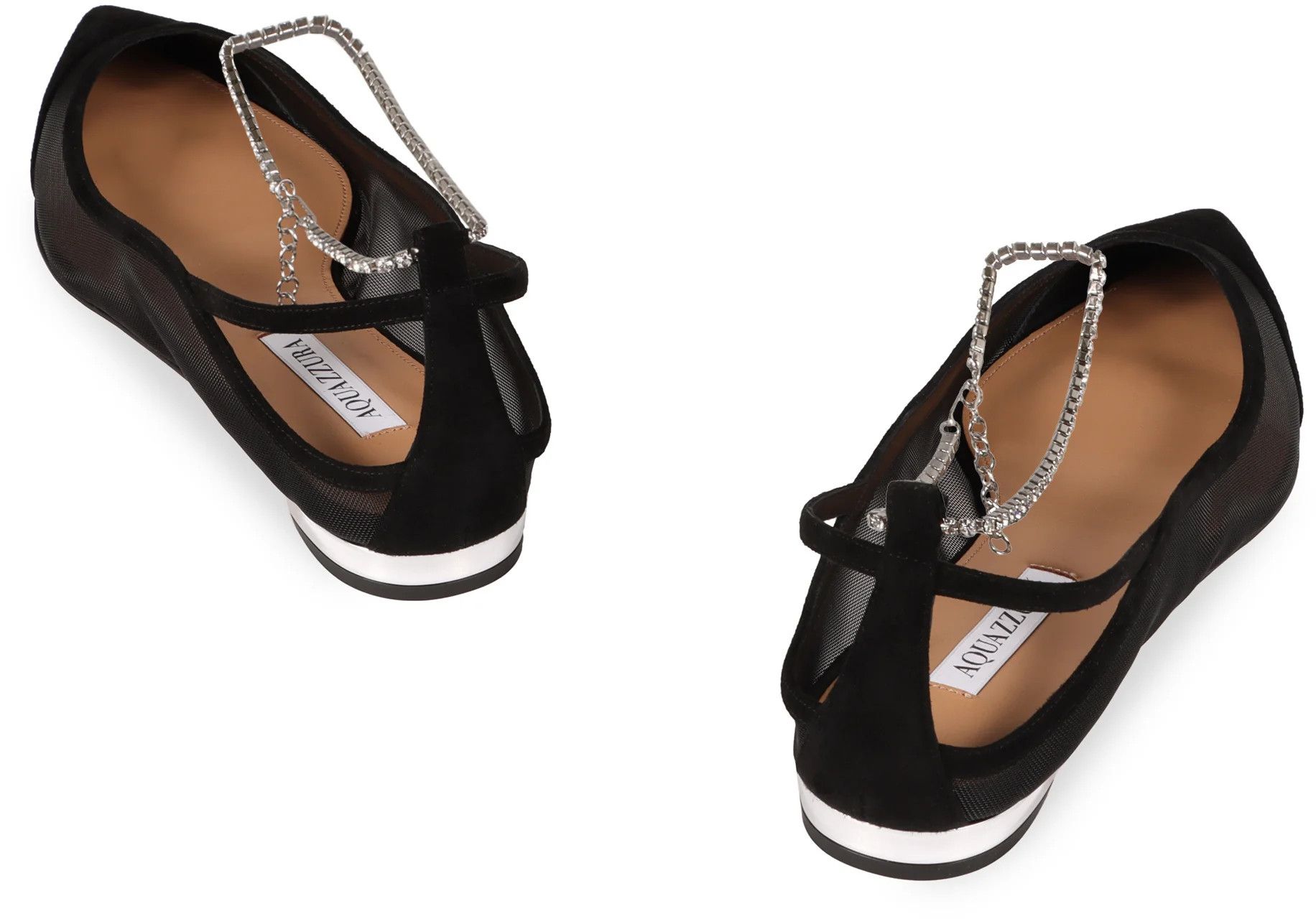 Aquazzura o1srvl11e1024 Flats in Black Size US 7 / IT 37 - 3 Thumbnail