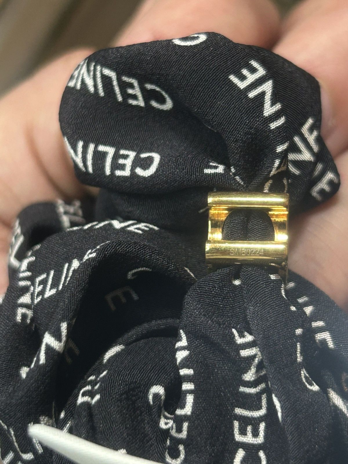 Celine Celine Black Silk Hair Scrunchy Size ONE SIZE - 6 Thumbnail
