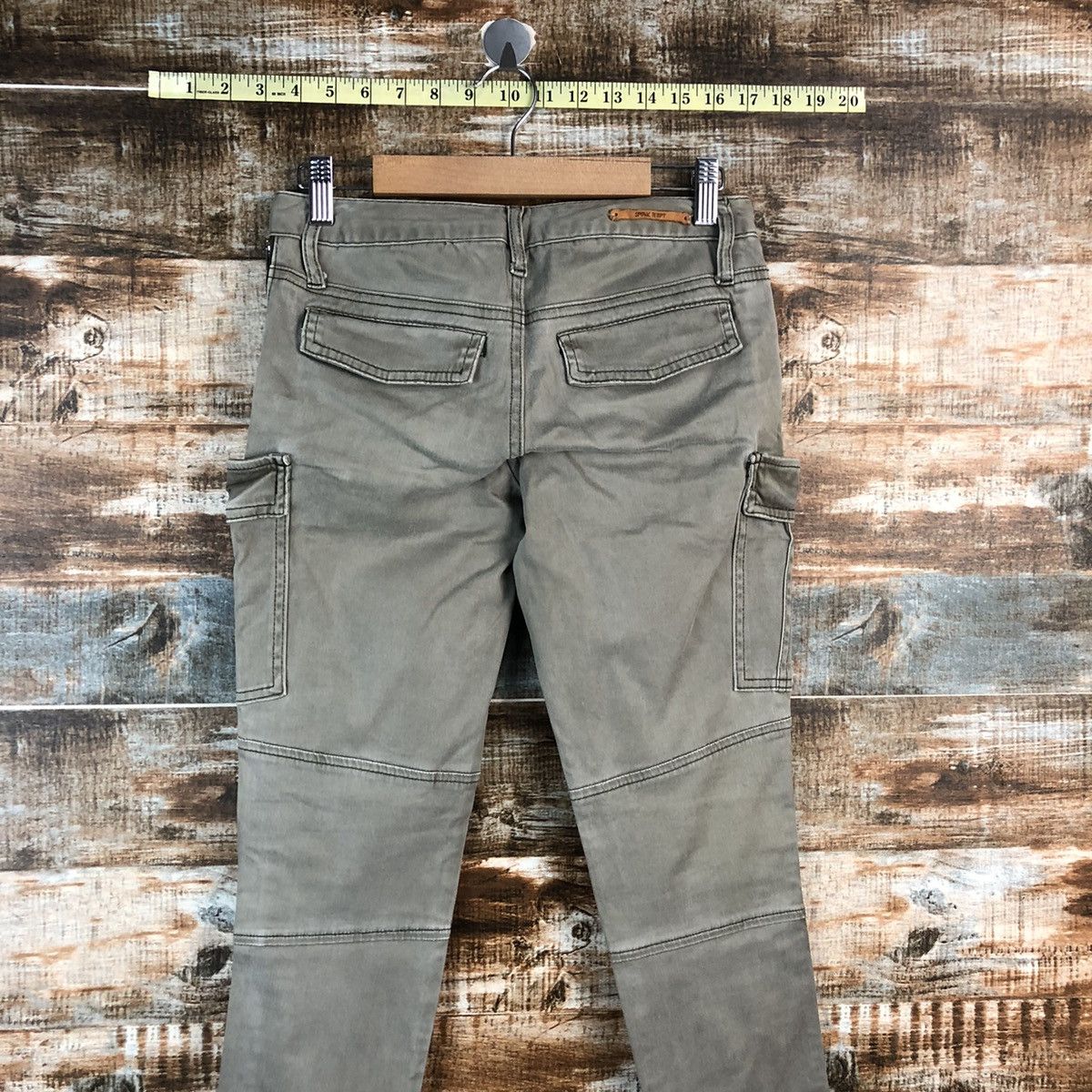 Japanese Brand Spiral Temp Green Cargo Multipocket Pants #A2456 Size 25" / US 0 / IT 36 - 17 Thumbnail