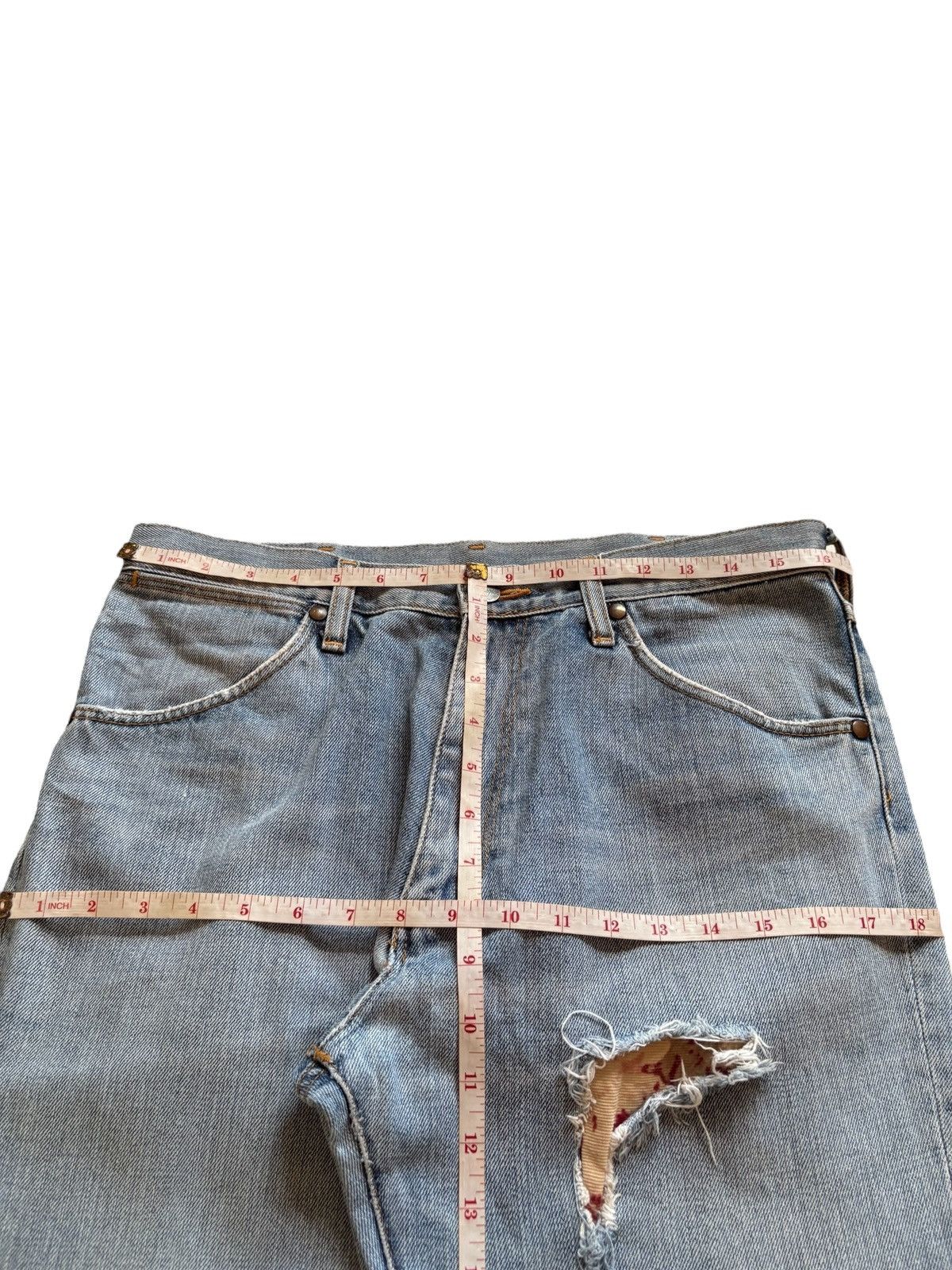 Wrangler Vintage Wrangler Faded Wash Distress Rip Bootcut Flare Jean Size US 32 / EU 48 - 12 Thumbnail