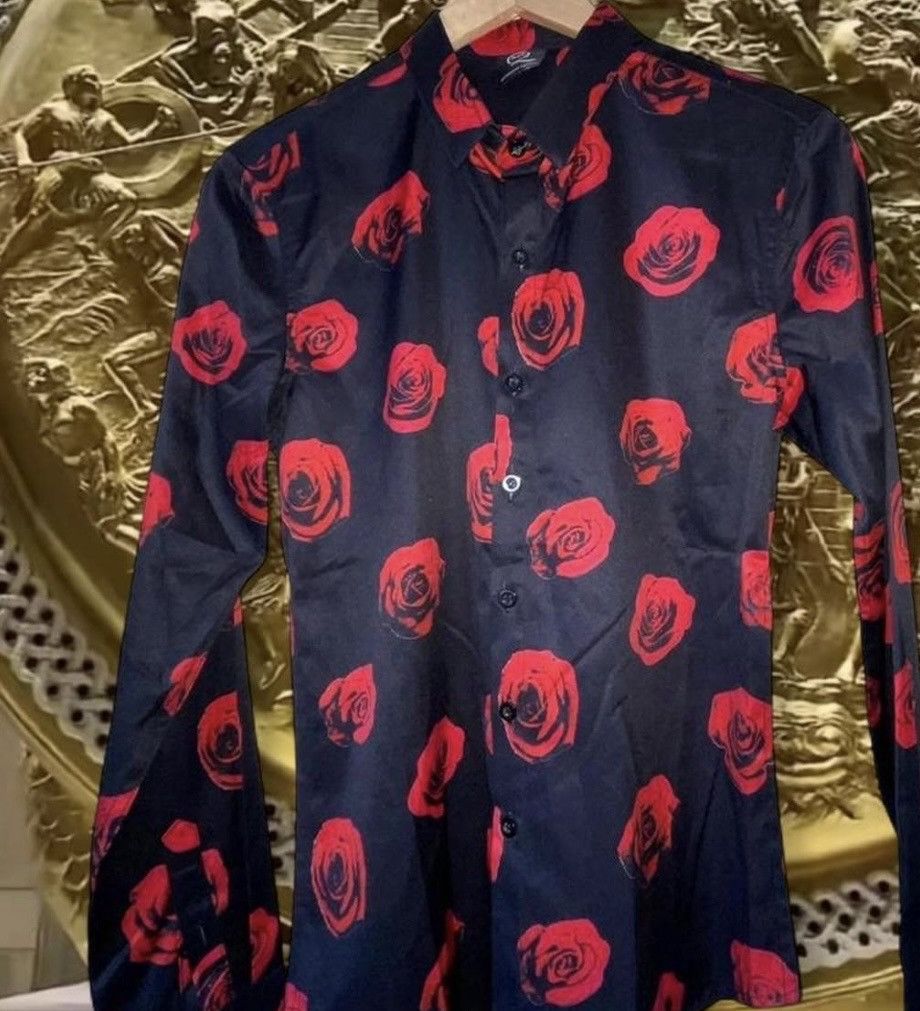 McQ Alexander McQueen McQ Alexander McQueen All-Over Red Rose Graphic Shirt Size US M / EU 48-50 / 2 - 1 Thumbnail