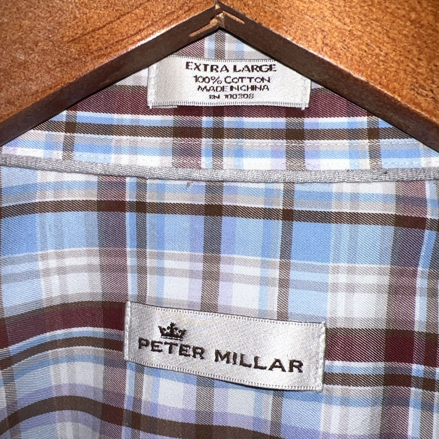 Peter Millar Peter Millar Shirt Mens XL Multicolor Plaid Button-Up Long Sleeve Size US XL / EU 56 / 4 - 3 Thumbnail