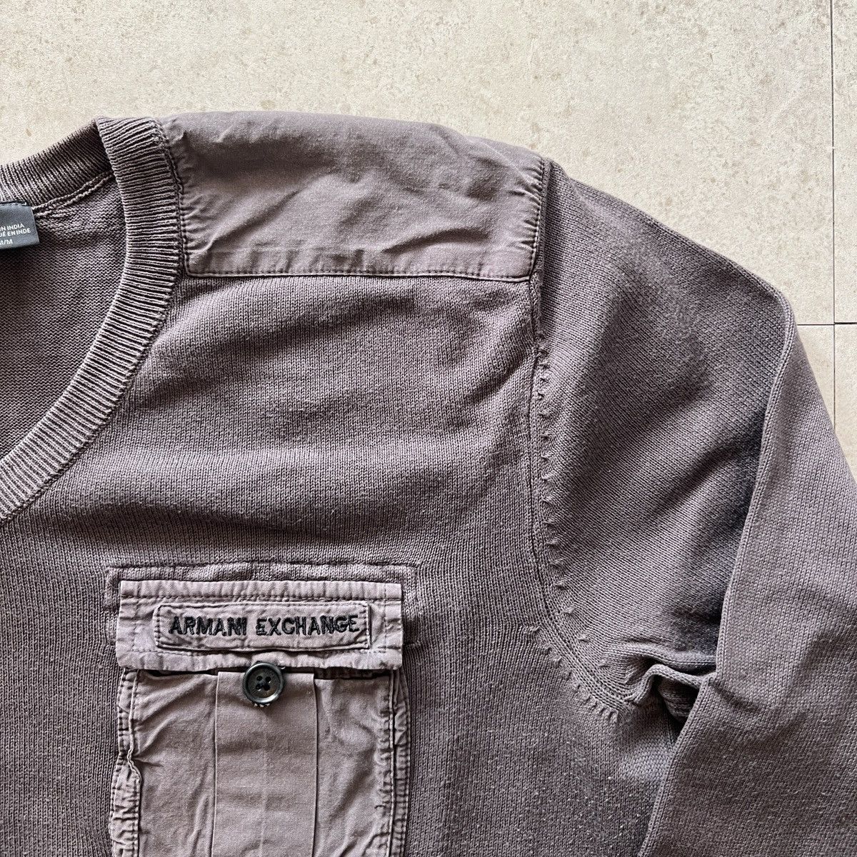 Armani Exchange Vintage 00s Armani Exchange Military Pocket Knit Size US M / EU 48-50 / 2 - 6 Thumbnail
