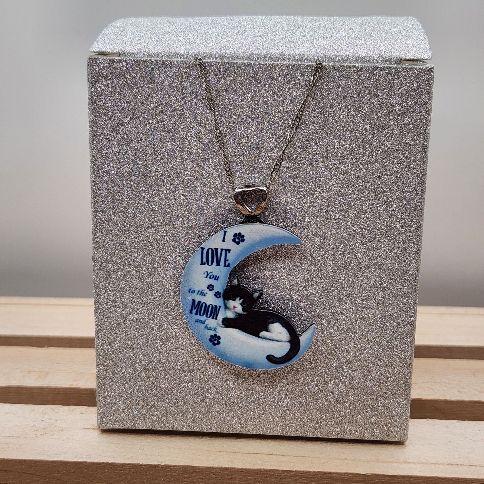 Other I Love You to the Moon and Back Cat Crescent Moon Necklace Size ONE SIZE - 4 Thumbnail