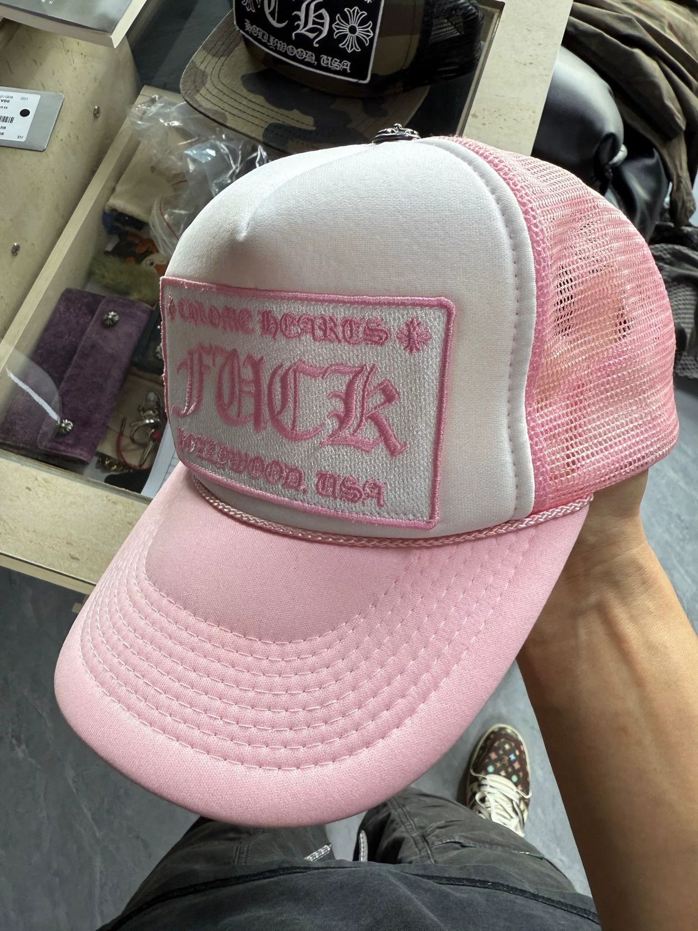 Chrome Hearts Chrome Hearts Embroidered Pink Hat 42.5 Men Size ONE SIZE - 1 Thumbnail
