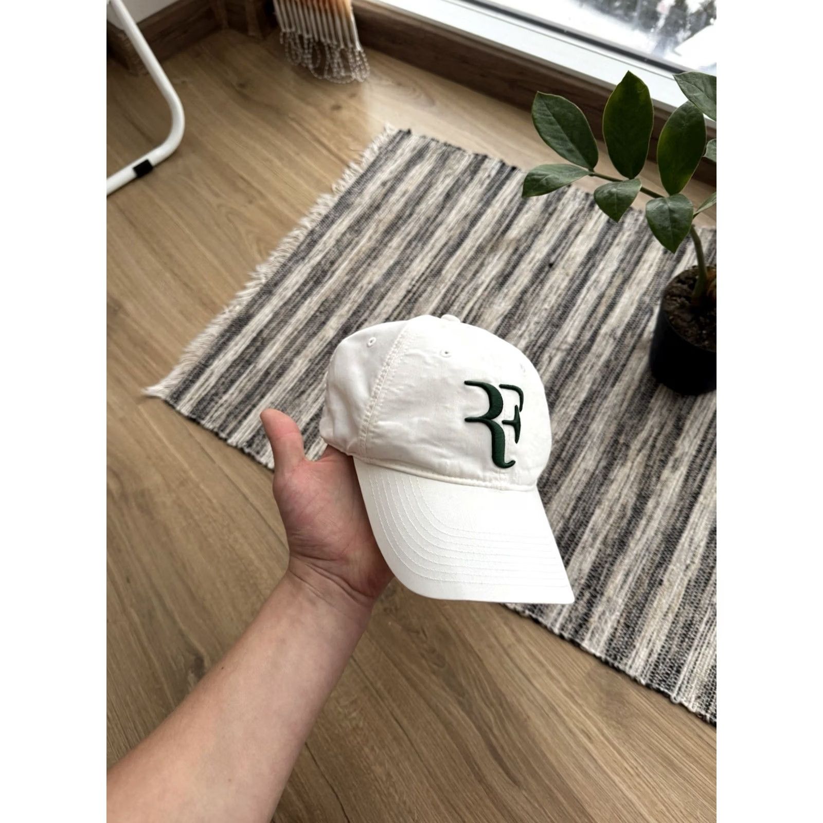 Nike VINTAGE Nike RF Big Logo Tennis White Cap One Size Men Size ONE SIZE - 3 Thumbnail