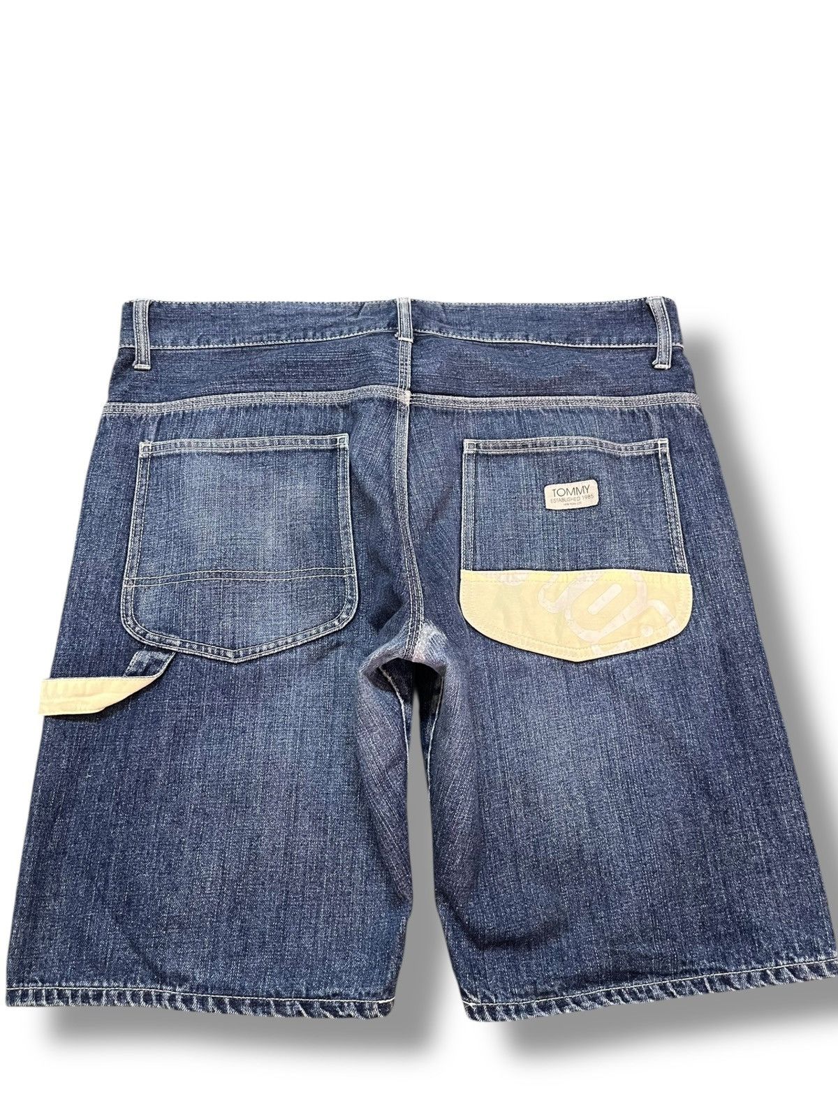 Tommy Jeans Vintage Tommy Shorts Baggy Embroidded Deni Size US 37 - 5 Thumbnail