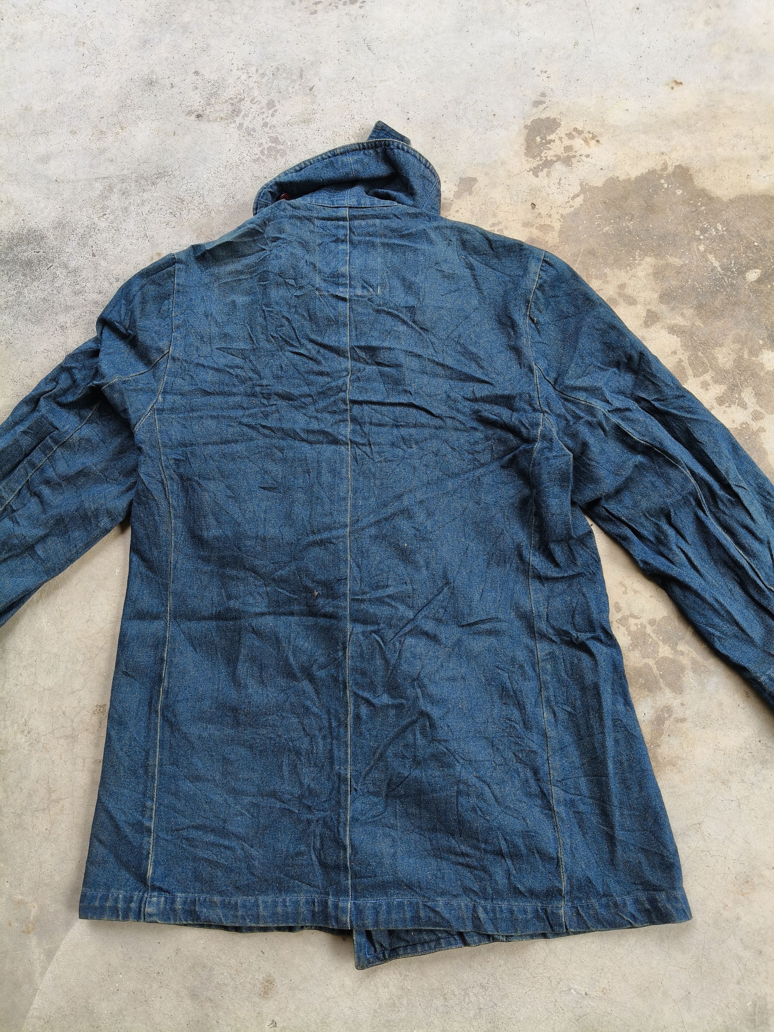 Japanese Brand × Vintage Vintage Studio Map Denim long jacket Size M / US 6-8 / IT 42-44 - 6 Thumbnail