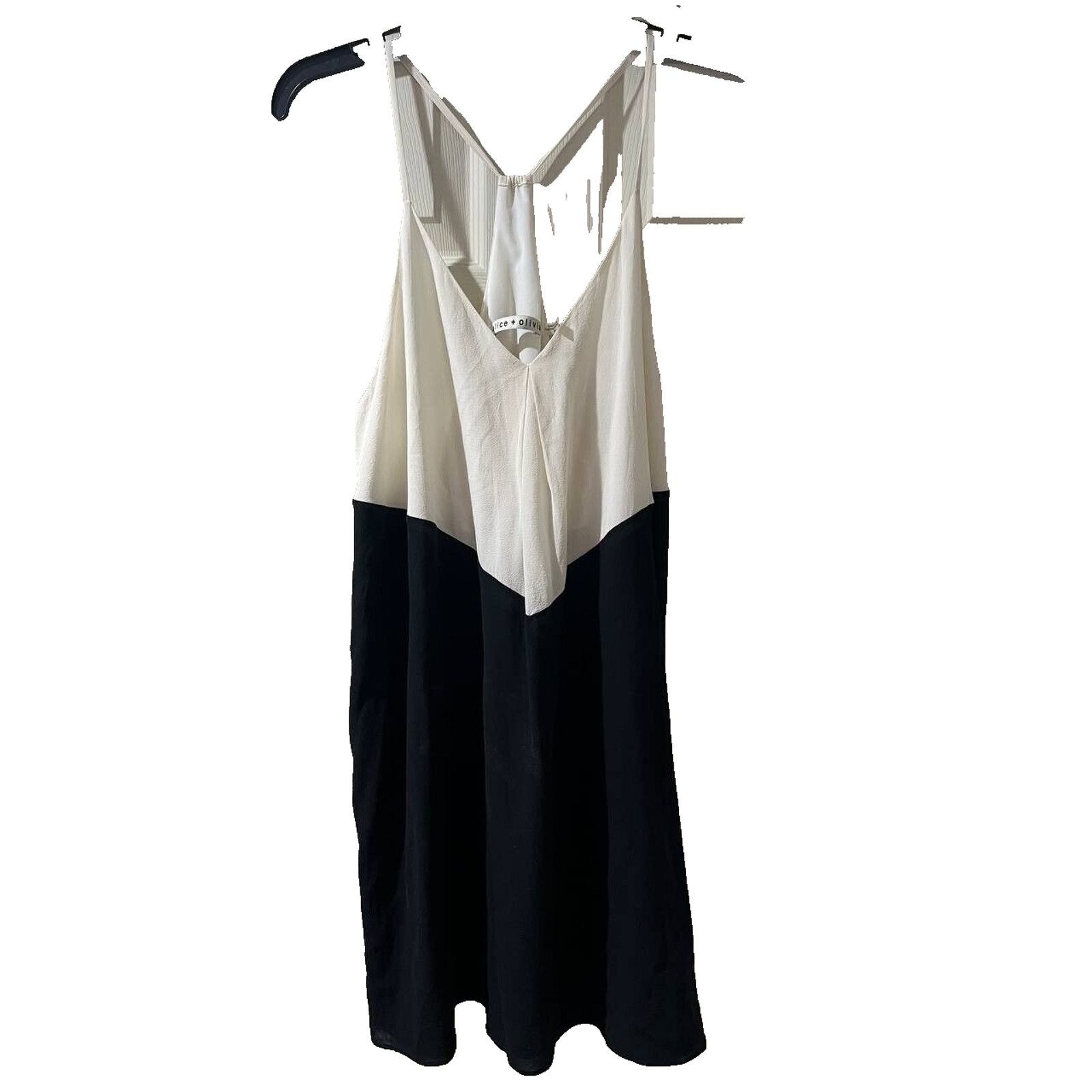 Alice + Olivia Alice & Olivia Belinda Colorblock Mini Dress Black M A000073 Size M / US 6-8 / IT 42-44 - 4 Thumbnail