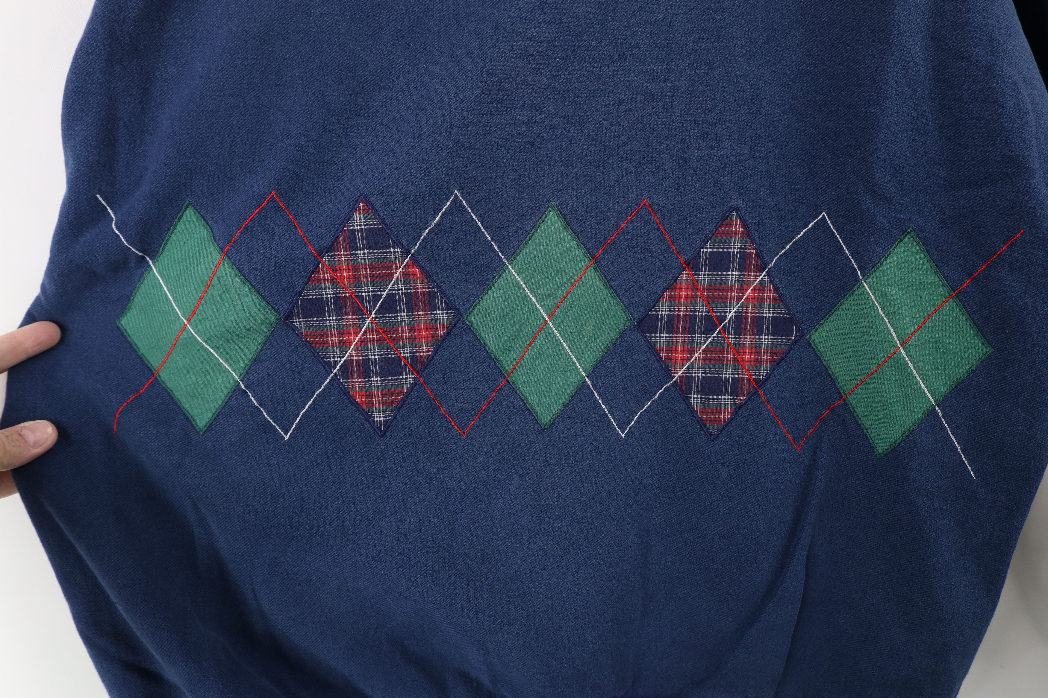 Vintage Vintage 90s Streetwear Diamond Crewneck Sweatshirt USA Size US L / EU 52-54 / 3 - 4 Thumbnail