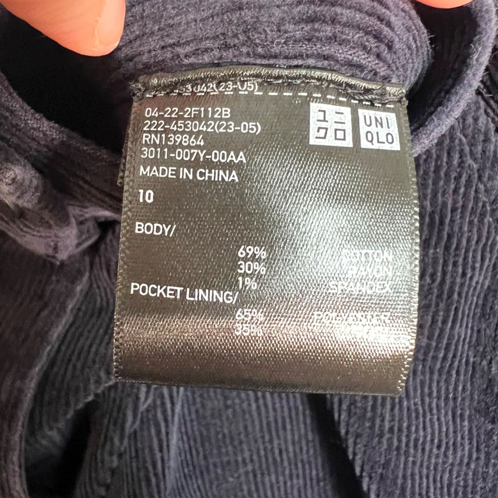 Uniqlo Uniqlo Womens Corduroy Button-Front Mini Skirt Black Size 10 Cotton Blend Short Casual Skirt Womens 10 Size 32" / US 10 / IT 46 - 3 Thumbnail