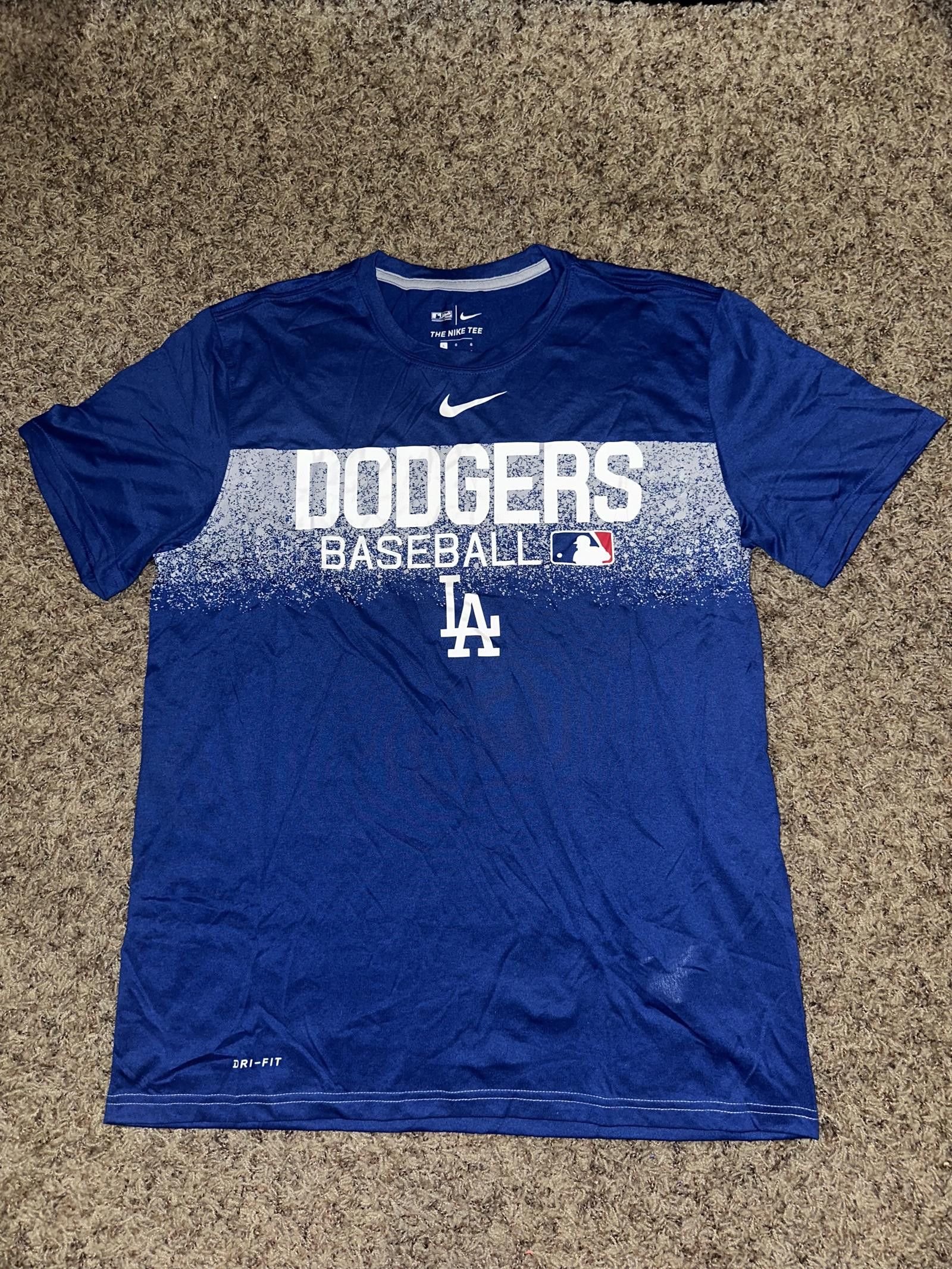 Nike Nike Men's Los Angeles Dodgers Men Blue Cracks Crew Neck Tee Size US L / EU 52-54 / 3 - 1 Thumbnail