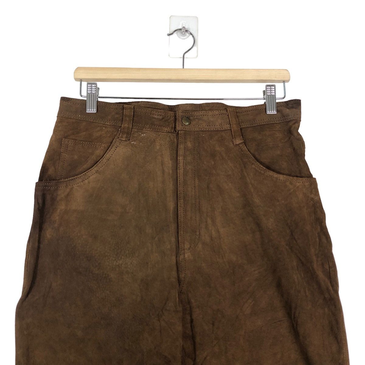 Genuine Leather 🔥Rare Genuine Leather Pants Stinna Issey Miyake Brown Size US 32 / EU 48 - 3 Thumbnail