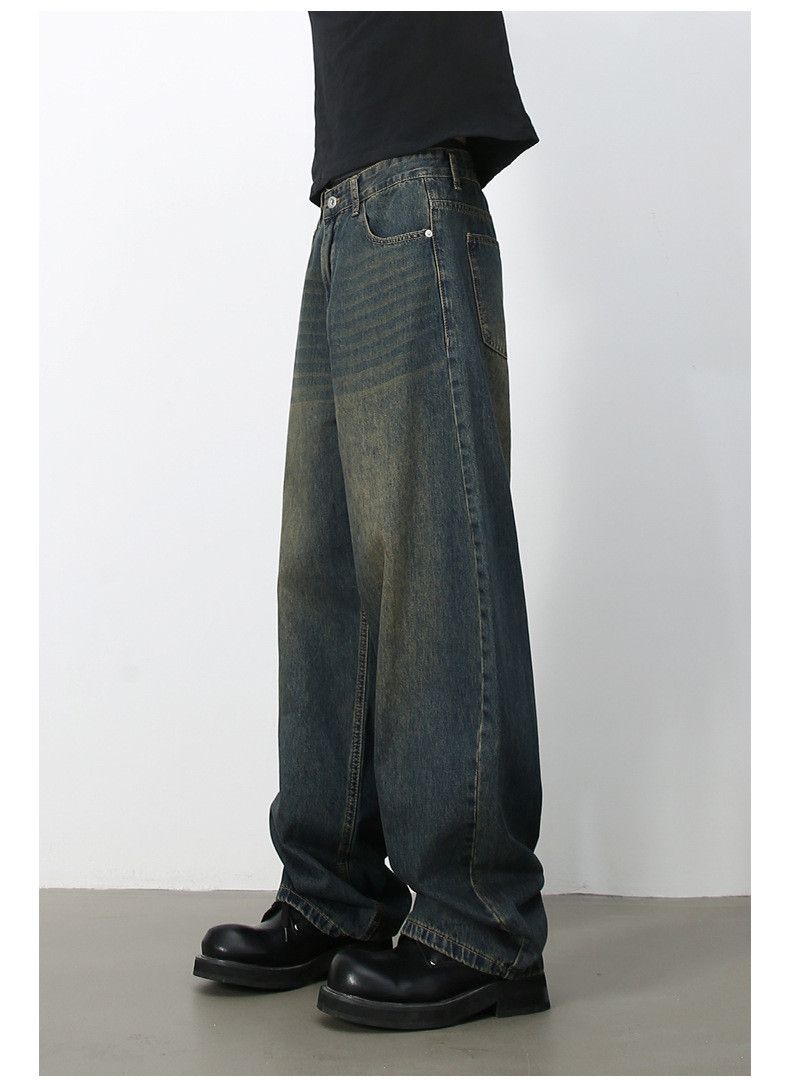 Japanese Brand × Jean American retro men's loose straight washed scimitar jeans Size US 32 / EU 48 - 3 Thumbnail