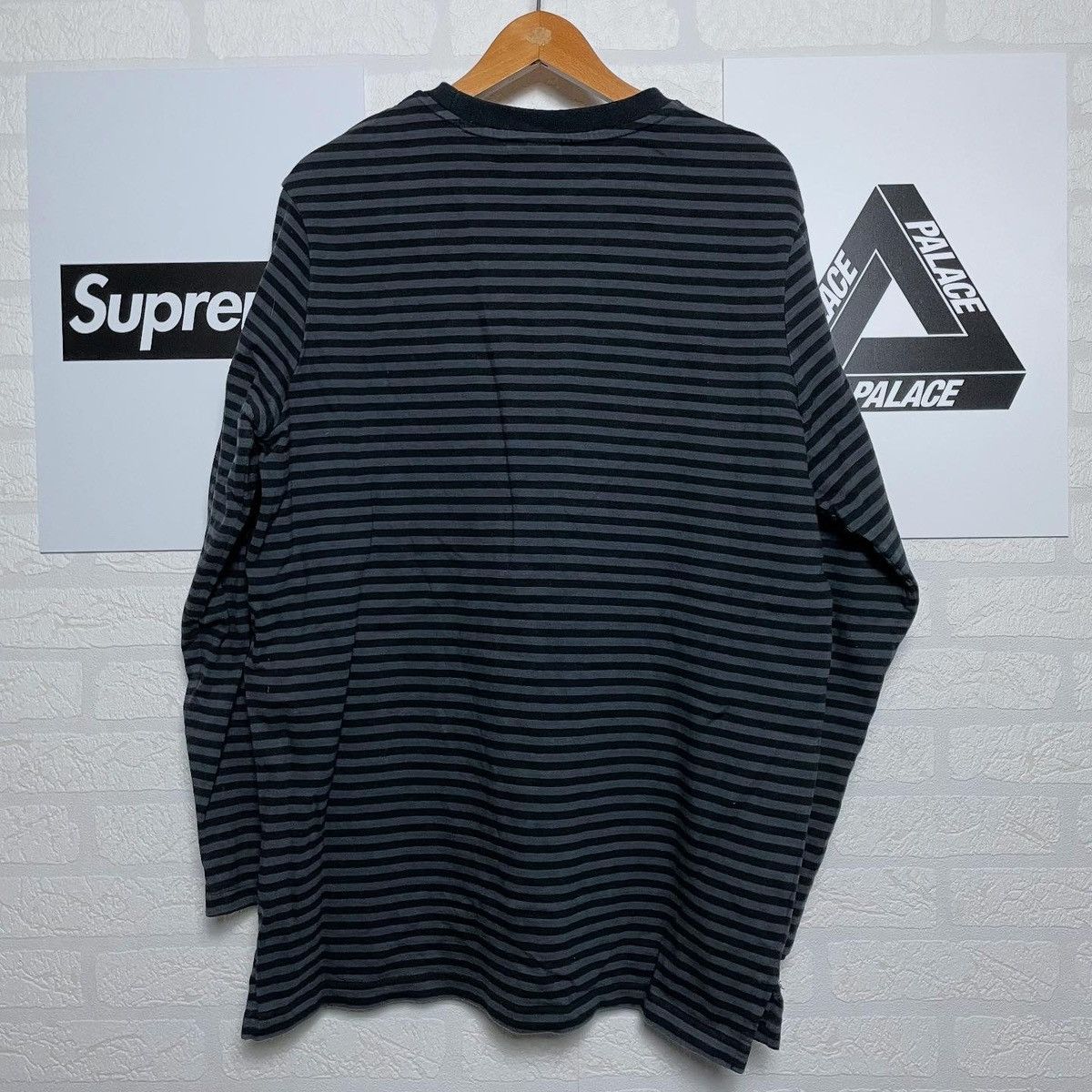 Nike Black Nike Swoosh Striped Polo Tee t-shirt long sleeve Size US L / EU 52-54 / 3 - 2 Thumbnail