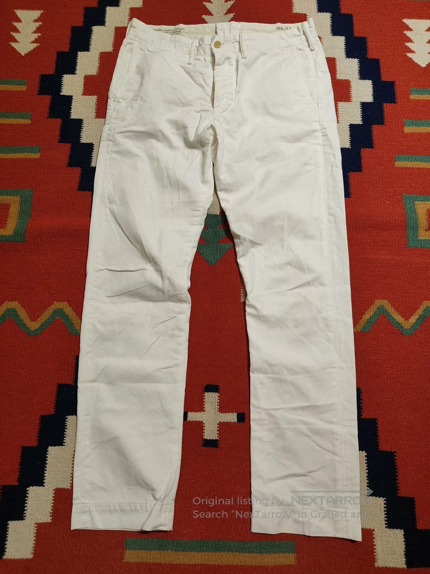 RRL White Chino Casual Pants.