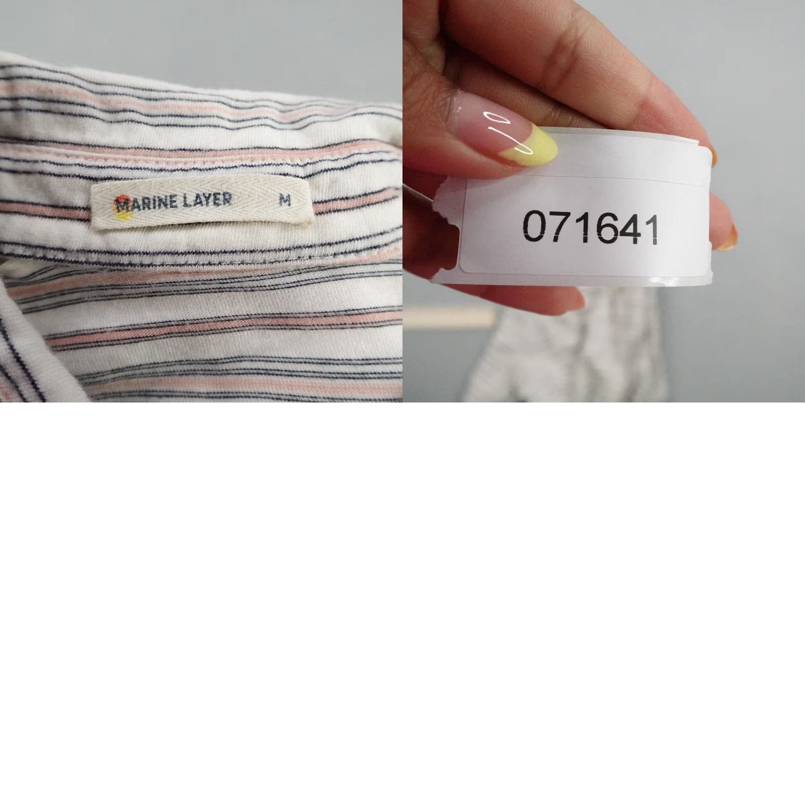 Marine Layer Marine Layer Polo Shirt Mens M White Pink Striped Pima Cotton Performance Size US M / EU 48-50 / 2 - 8 Thumbnail