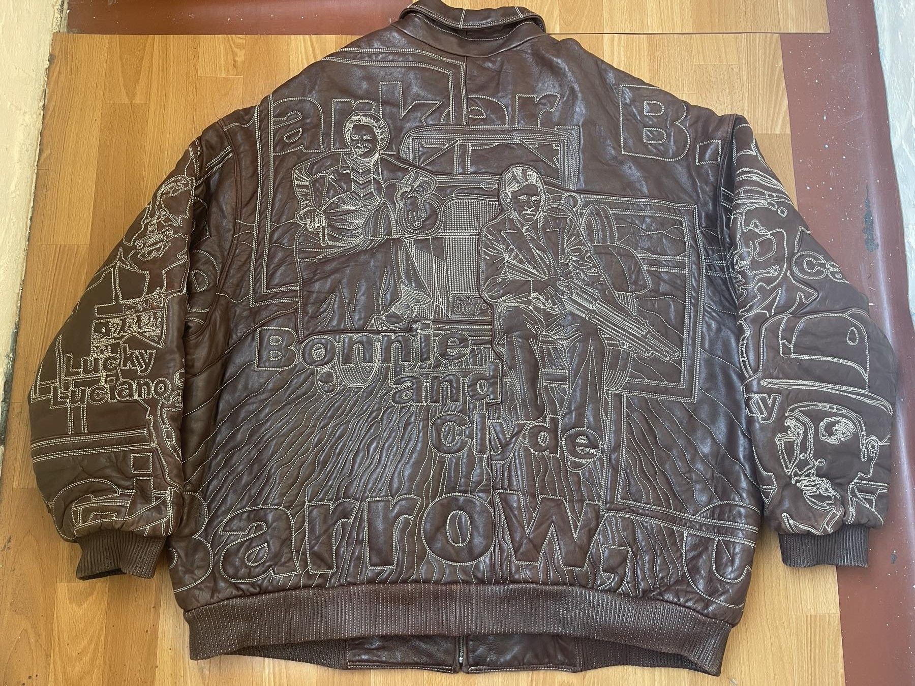 Pelle Pelle Pelle Pelle leather jacket, mafia gangster Marc Buchanan 3XL Size US XXL / EU 58 / 5 - 17 Thumbnail
