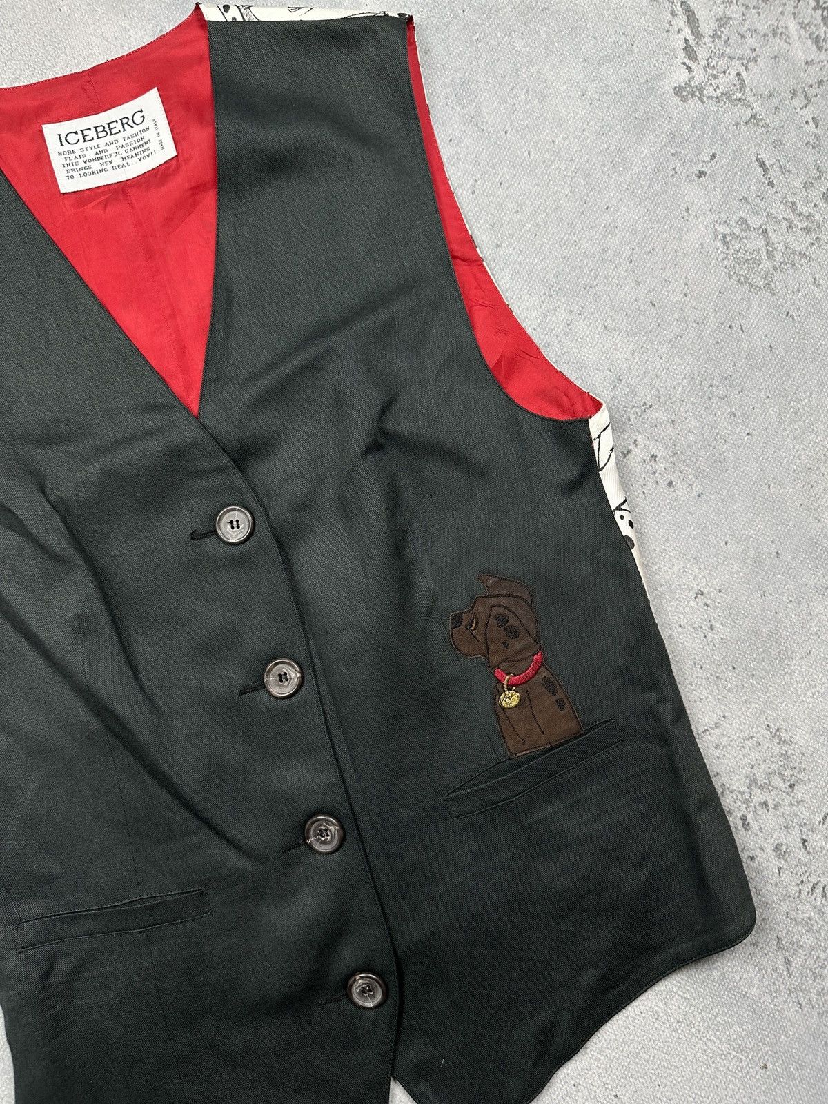 Iceberg Vintage Iceberg x Disney 101 Dalmatians Dog Embroidered Vest Size 44R - 5 Thumbnail