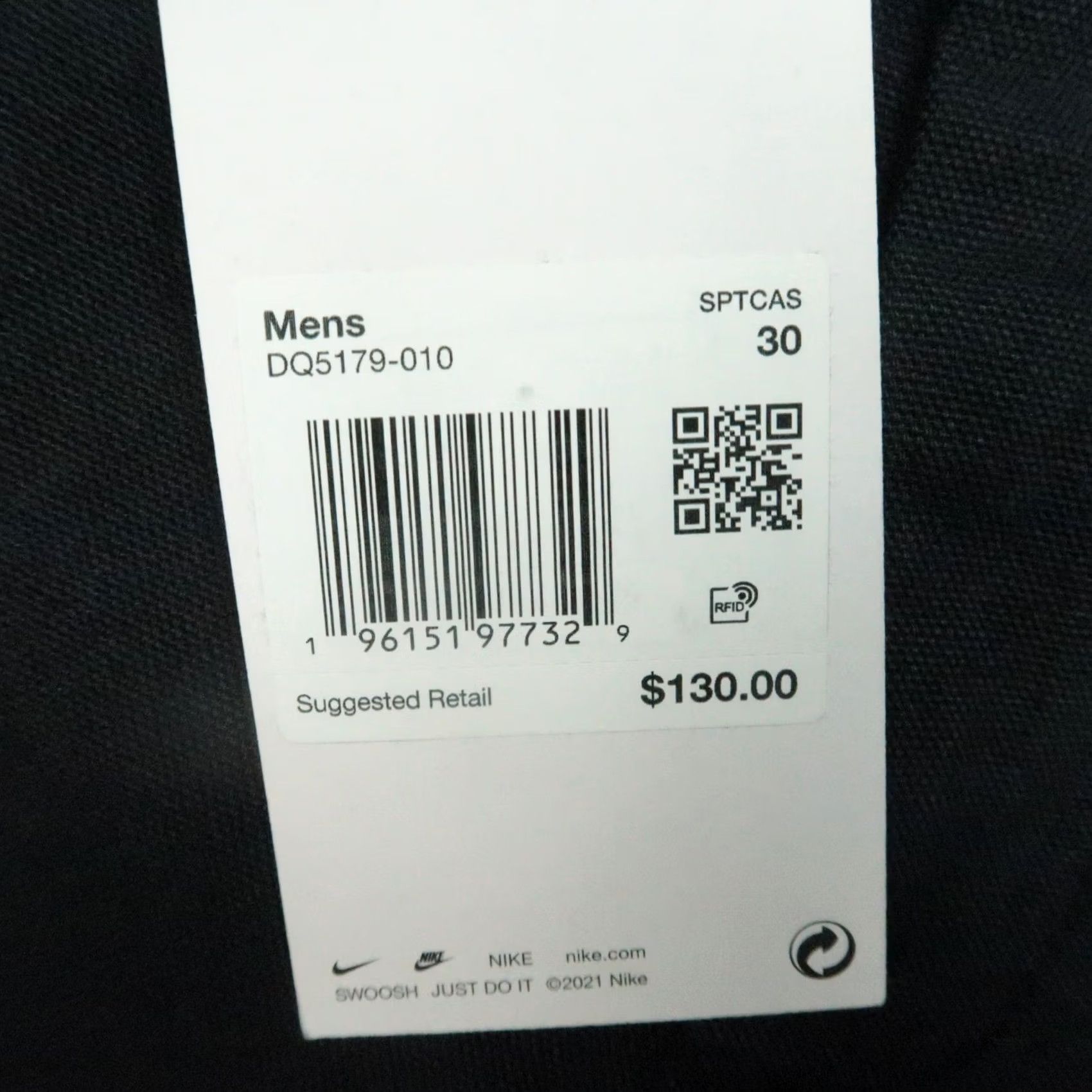 Nike VINTAGE Nike Pants Mens 30x32 Black Life Double Panel Chino Swoosh Straight NWT Size US 30 / EU 46 - 4 Thumbnail