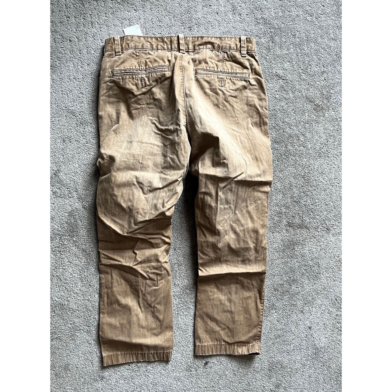 Banana Republic VINTAGE Banana Republic Dress Pants Mens Regular Fit High Rise Wool Herringbone Beige 30x24 Size US 30 / EU 46 - 3 Thumbnail