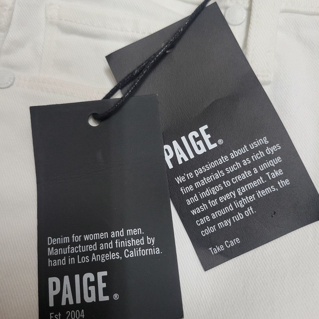 Paige PAIGE Hoxton Straight Ruffle-Detail Ankle. Size 30.Inseam 27 Size 30" / US 8 / IT 44 - 14 Thumbnail