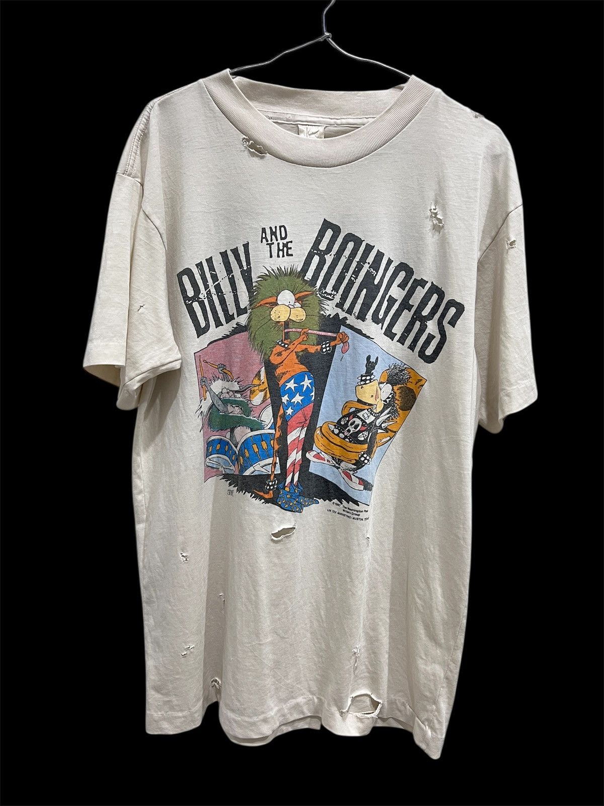 Vintage Vintage 80s Billy And The Boingers World Tour Thrashed Humor Size US M / EU 48-50 / 2 - 1 Thumbnail