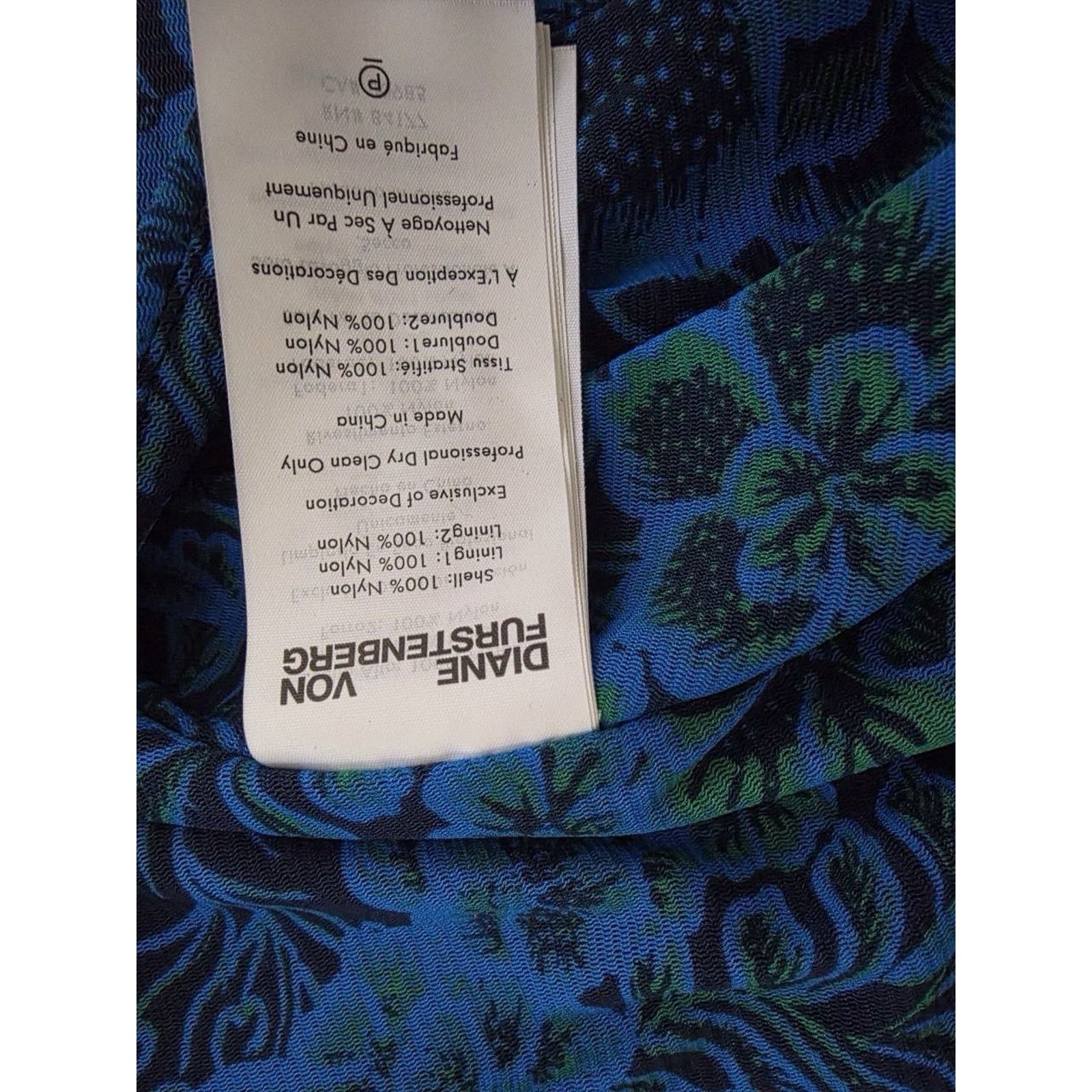 Diane von Furstenberg Diane von Furstenberg - Blue & Green Dress Size S A001551 Size S / US 4 / IT 40 - 10 Thumbnail