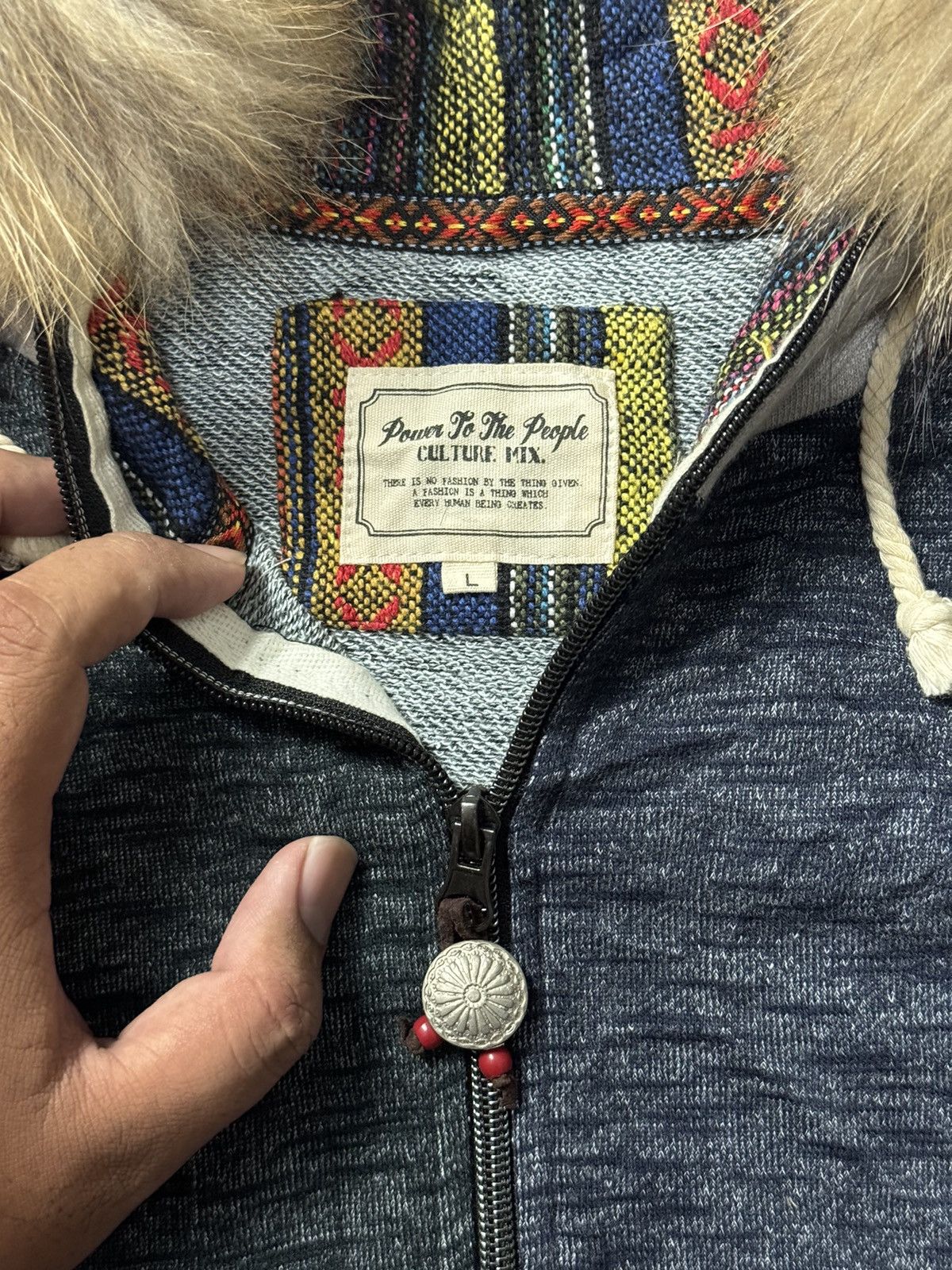 If Six Was Nine × Japanese Brand × Le Grande Bleu (L.G.B.) Fur hoodie culture mix power to the people lgb ifsix Size US L / EU 52-54 / 3 - 6 Thumbnail