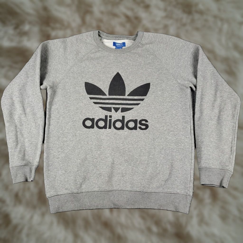 Adidas Adidas Mens Medium Gray Sweater Pullover Mock Neck Long Sleeve Casual Sports Style Size US M / EU 48-50 / 2 - 1 Thumbnail