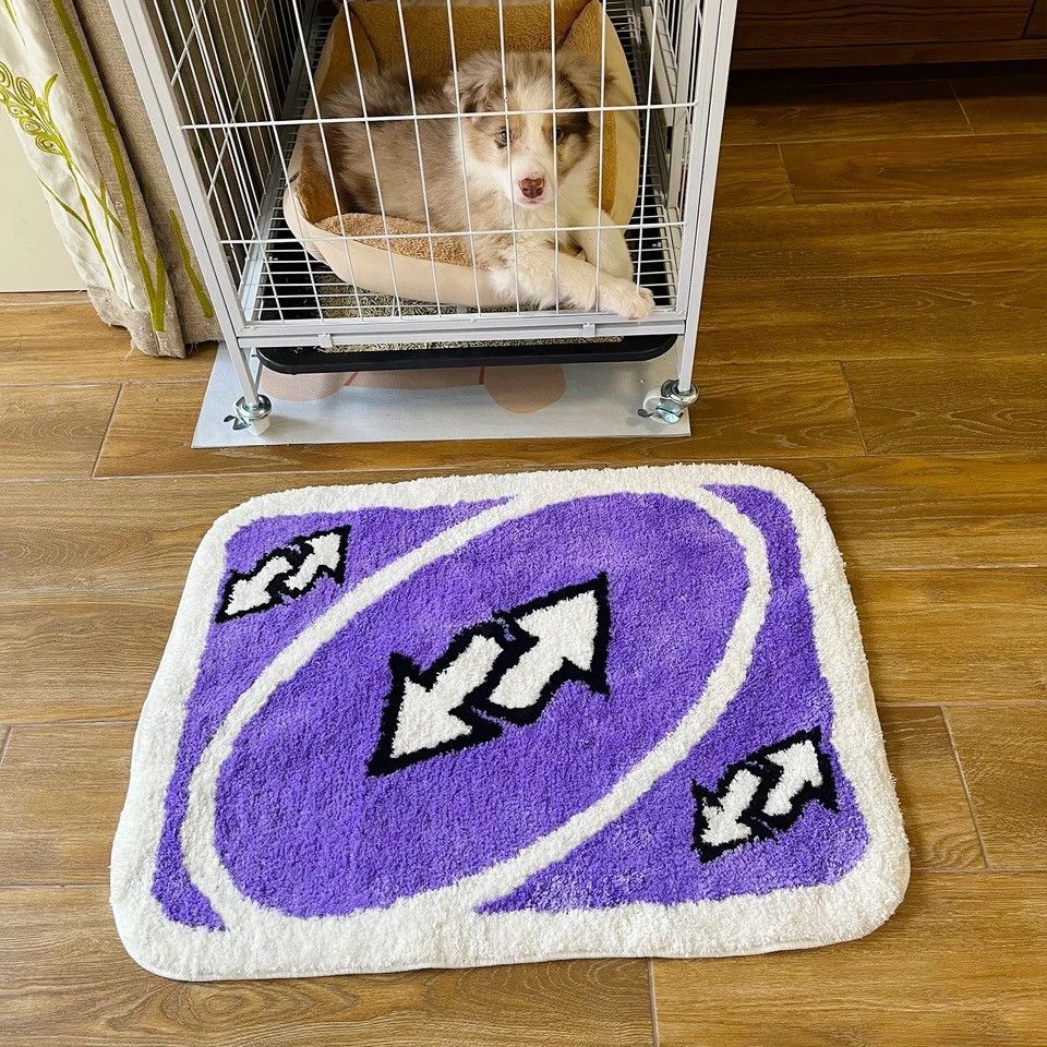Vintage Purple Reverse Card Rug Size ONE SIZE - 4 Thumbnail