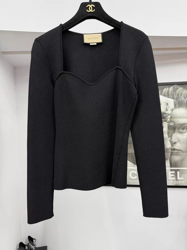 Gucci Gucci Early spring black elastic long sleeves Size M / US 6-8 / IT 42-44 - 1 Thumbnail