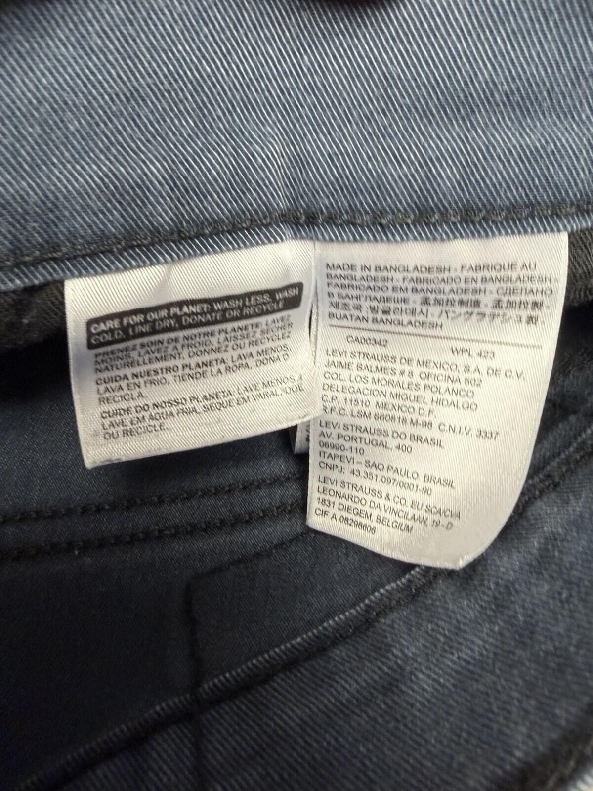 Levi's Levi 511 Mens 33x32 Vintage 90s Stretch Blue Jeans Black Tab Size US 33 - 7 Thumbnail