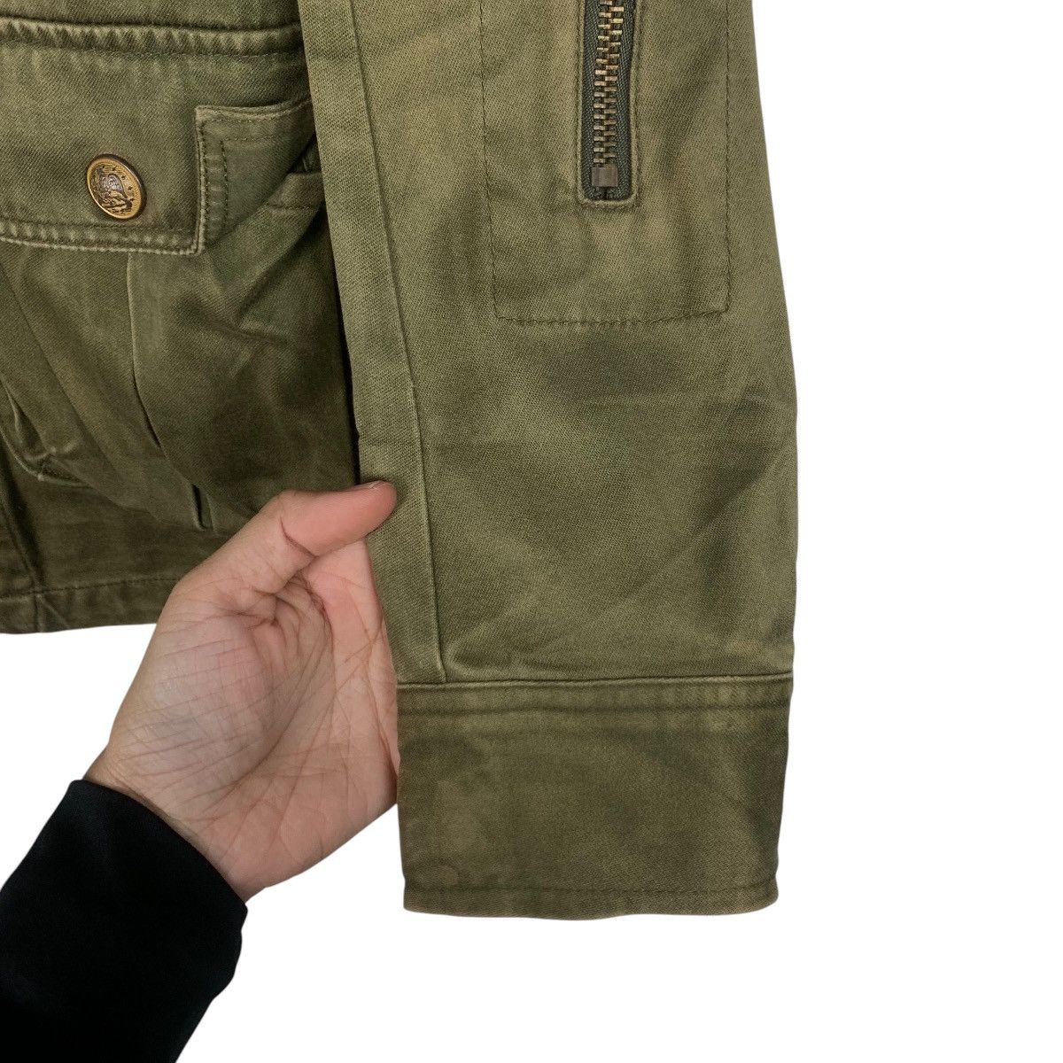 If Six Was Nine SLY Military Olive Green Chore Jacket #1806-C16 Size XXS / US 00 / IT 34 - 13 Thumbnail