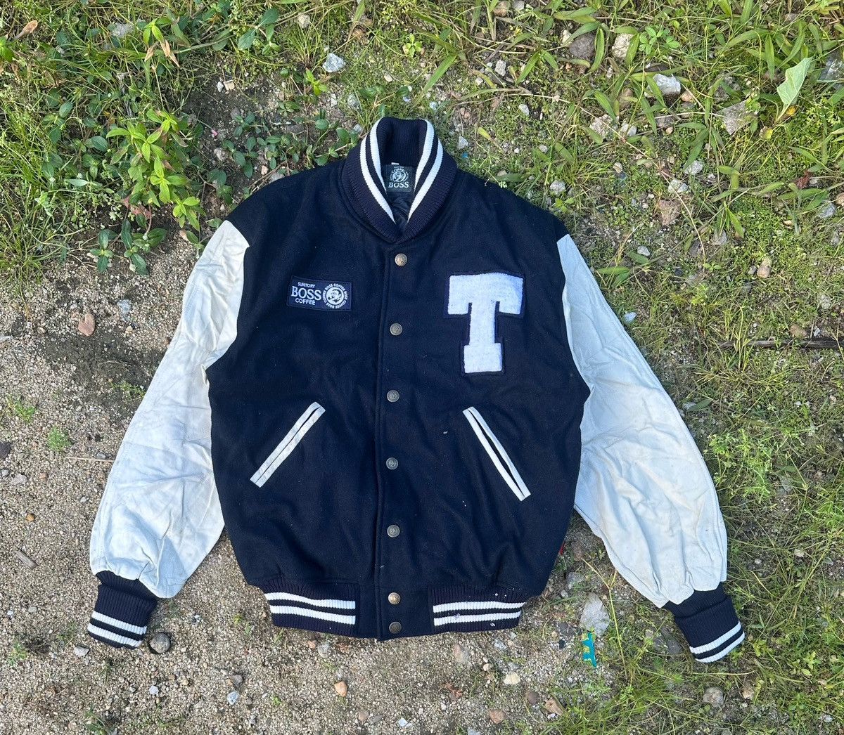 Japanese Brand Coffee boss varsity jacket Size US L / EU 52-54 / 3 - 4 Thumbnail