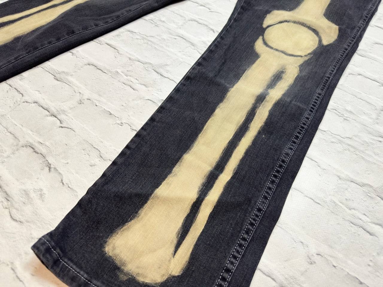 Wrangler Wrangler Texas Skeleton Bones Jeans 36/32 Y2K Kapital Amiri Size US 34 / EU 50 - 2 Thumbnail