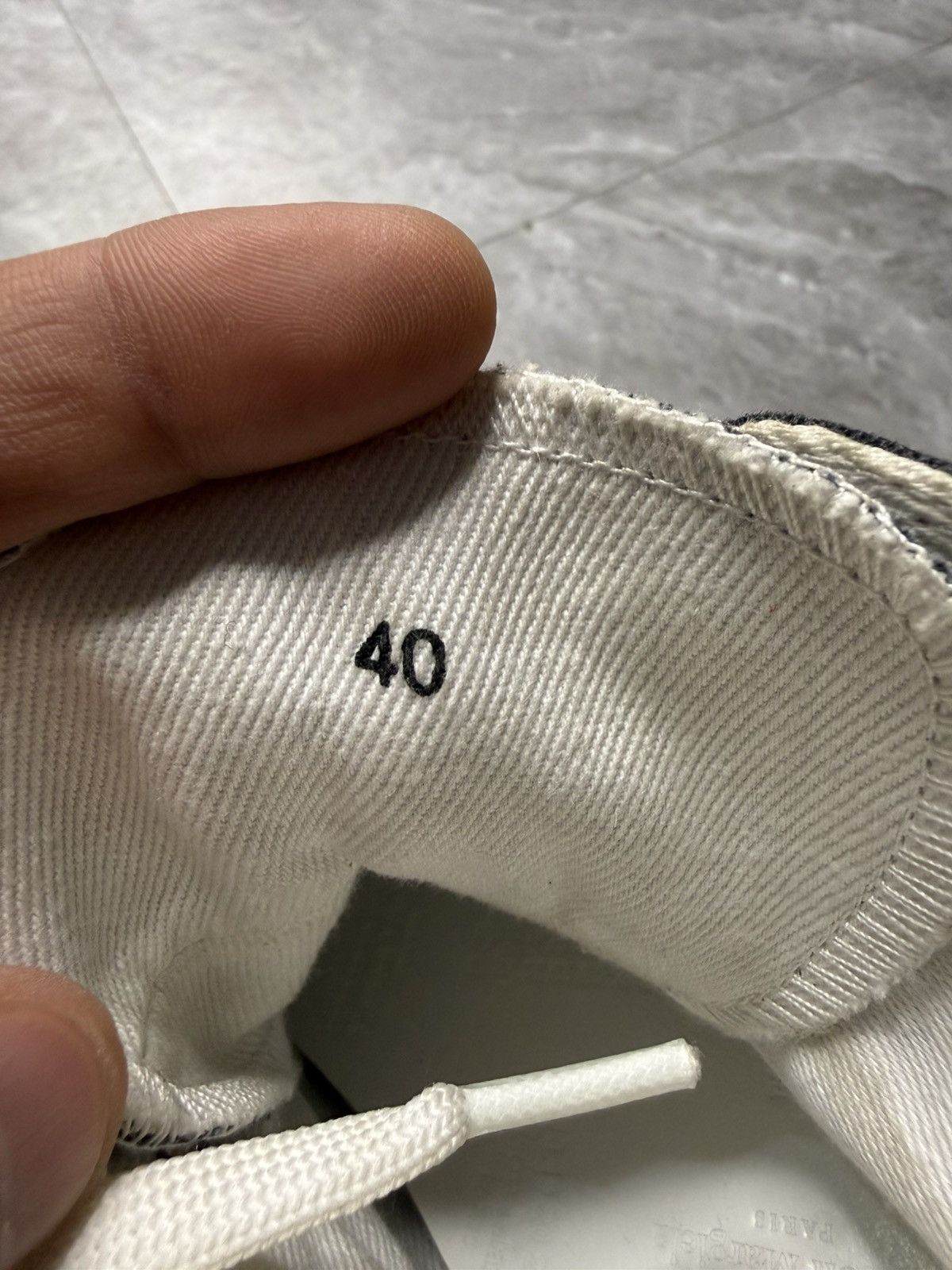 Maison Margiela Maison Margiela S/S 20 Painted Canvas High Top Tabi Sneakers Size US 7 / EU 40 - 7 Thumbnail