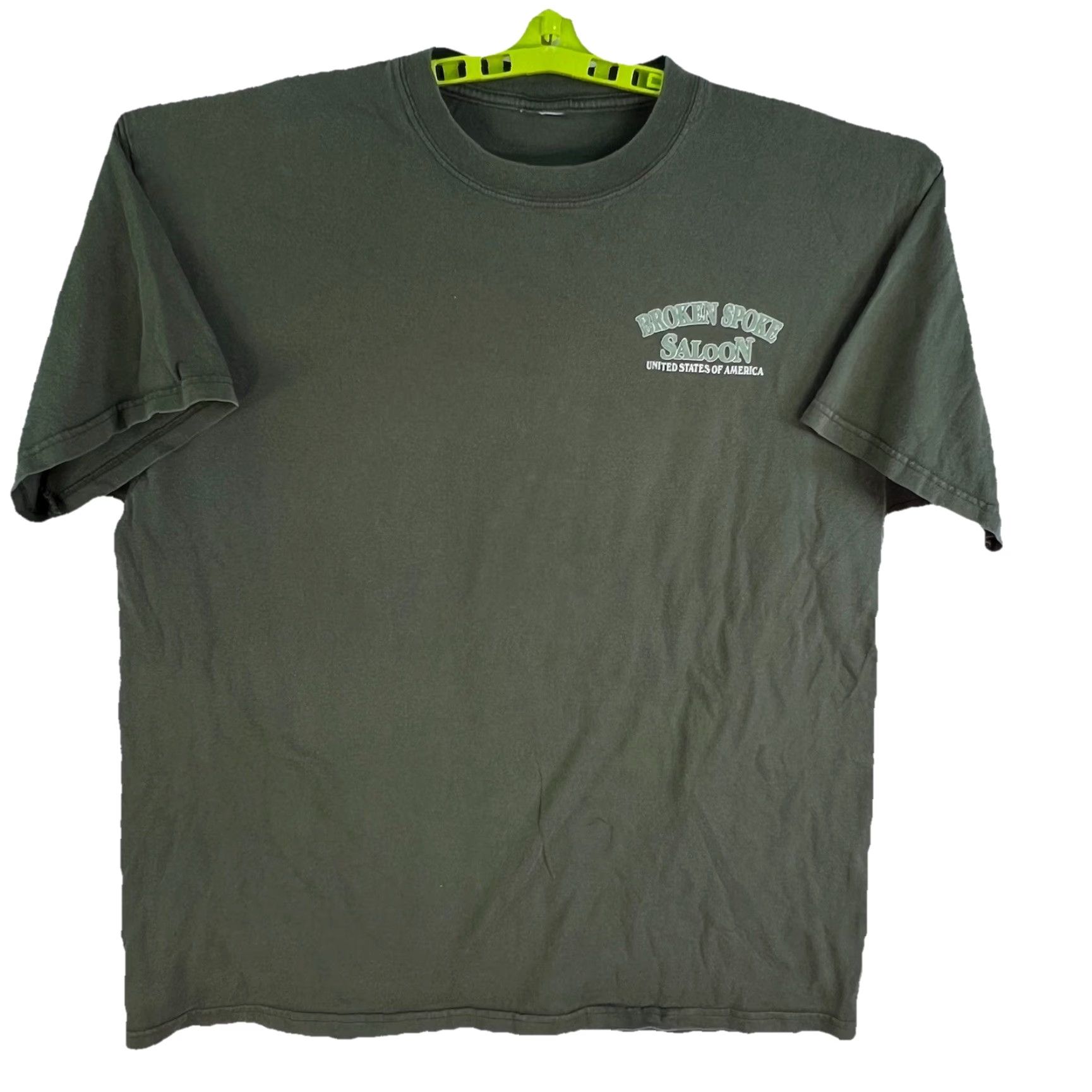 Vintage Grunt Style The Broken Spoke Saloon Never Forget The Vet T-Shirt Shirt Adult XL OD Green Graphic Print Military USA Size US XL / EU 56 / 4 - 2 Thumbnail