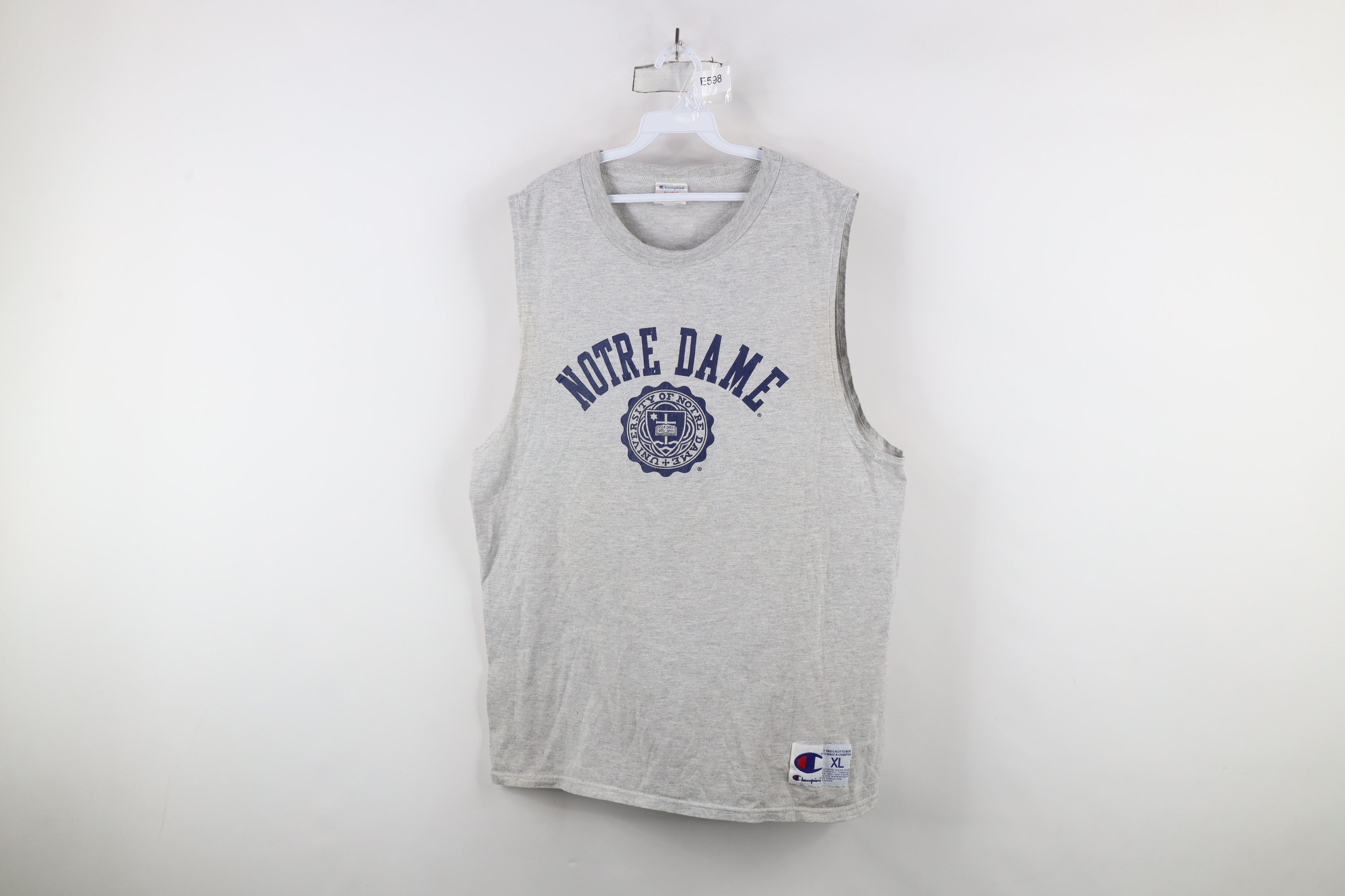 Champion × Vintage Vintage 90s Champion University Football Sleeveless T-Shirt Size US XL / EU 56 / 4 - 1 Thumbnail