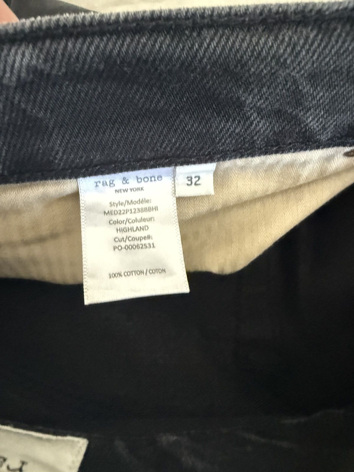 Rag & Bone Rag and Bone “Beck” dark grey wash denim mens jeans Size US 32 / EU 48 - 4 Thumbnail