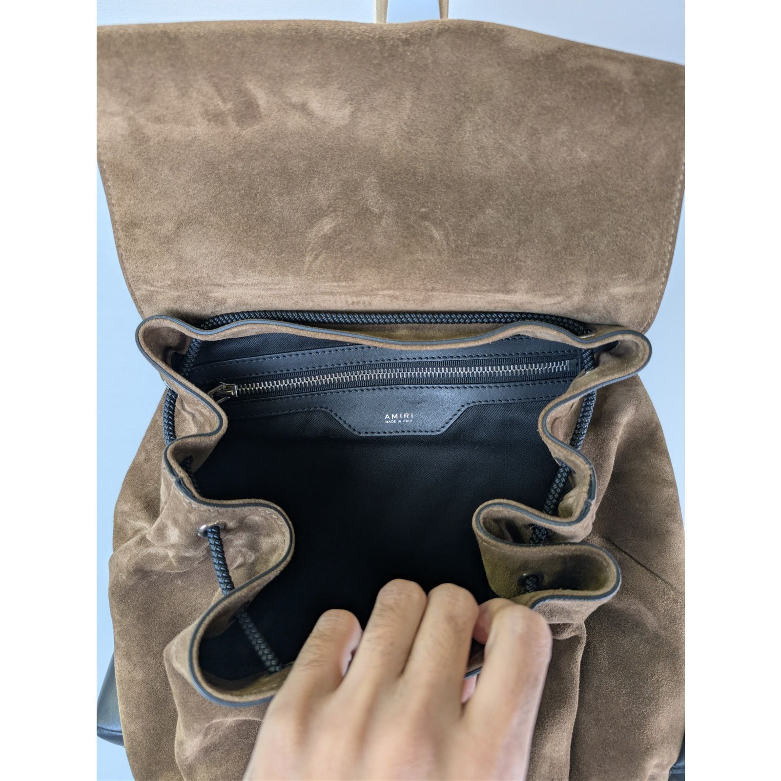 Amiri o1rshd1 Size: OS / Suede Rucksack Backpack in Tobacco Size ONE SIZE - 18 Thumbnail