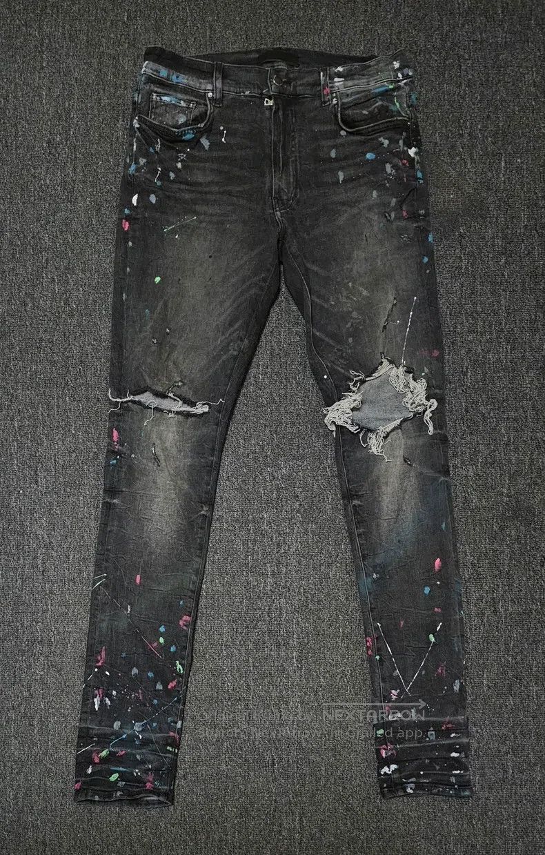 Amiri Amiri Size 34 Splash ink on jeans Size US 34 / EU 50 - 1 Thumbnail